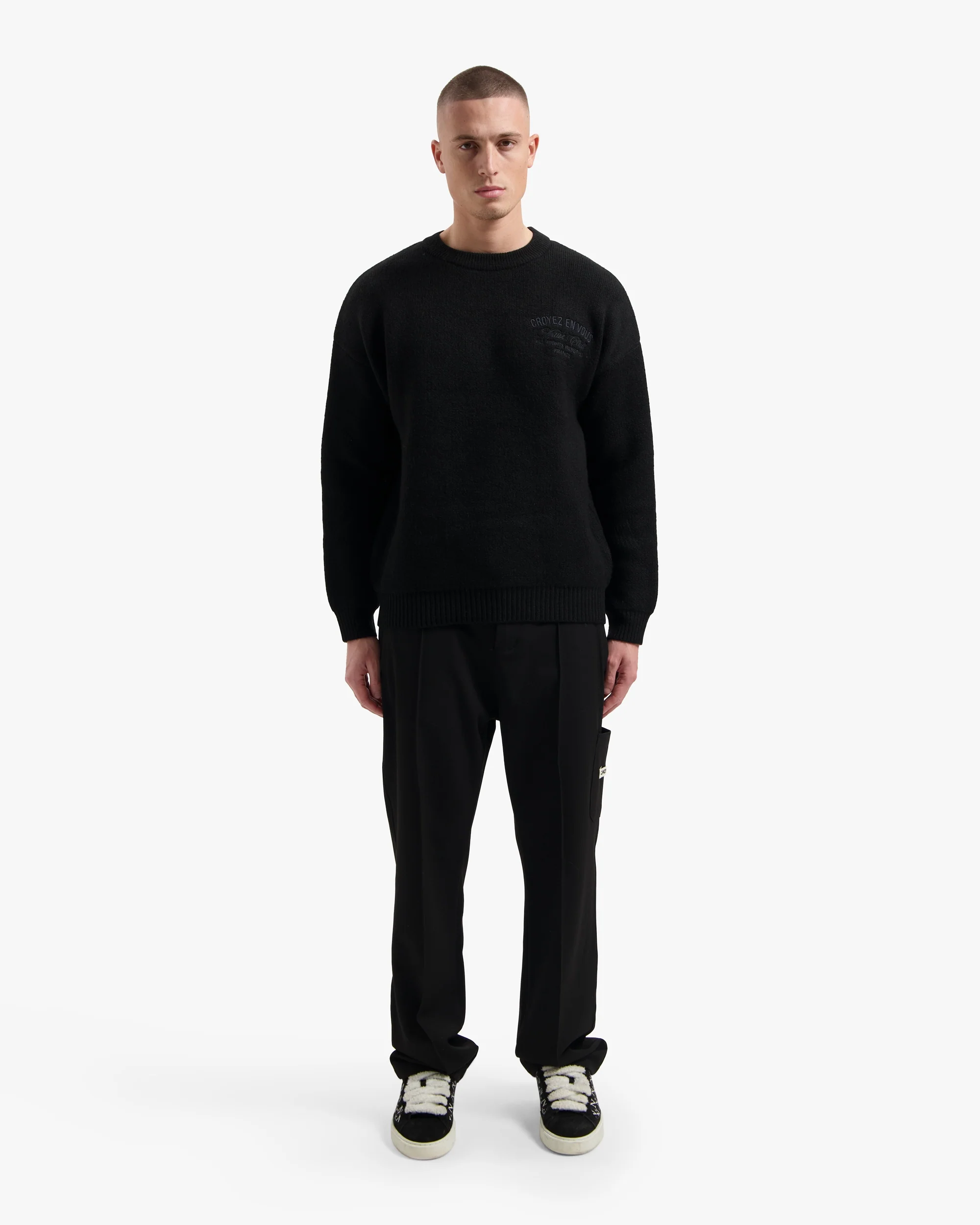 Croyez 'En Vous' Knit Sweater | Black - Image 5