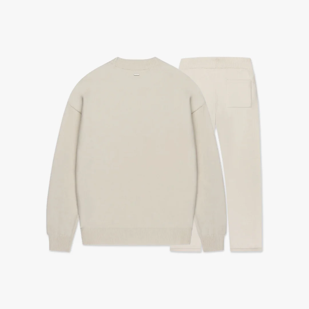 Croyez Essence Knit Tracksuit | Beige - Image 2