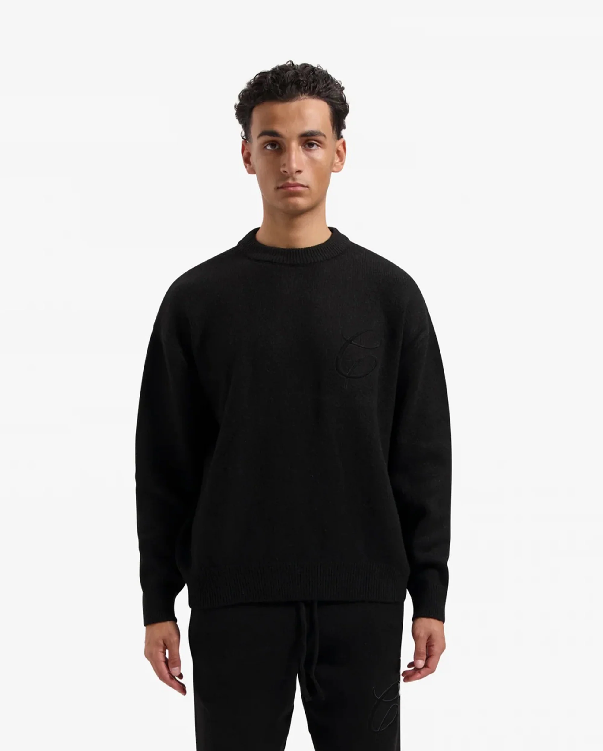 Croyez Essence Knit Tracksuit | Black/Black - Image 3