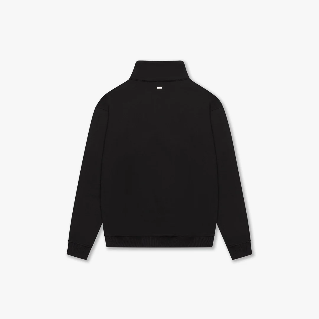 CROYEZ ETIQUETTE HALF-ZIP SWEATER | BLACK - Image 2
