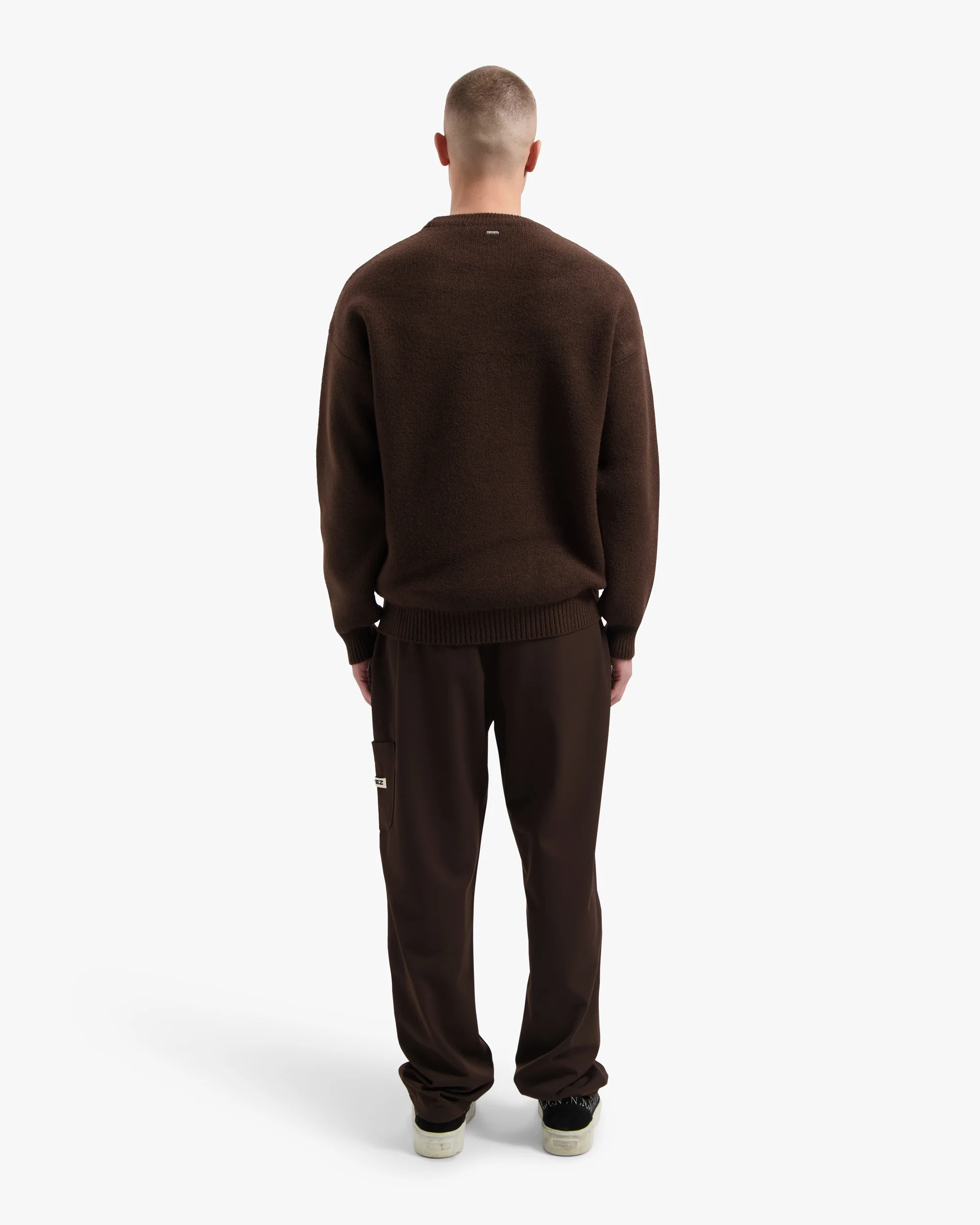 Croyez Etiquette Knit Sweater | Brown - Image 6