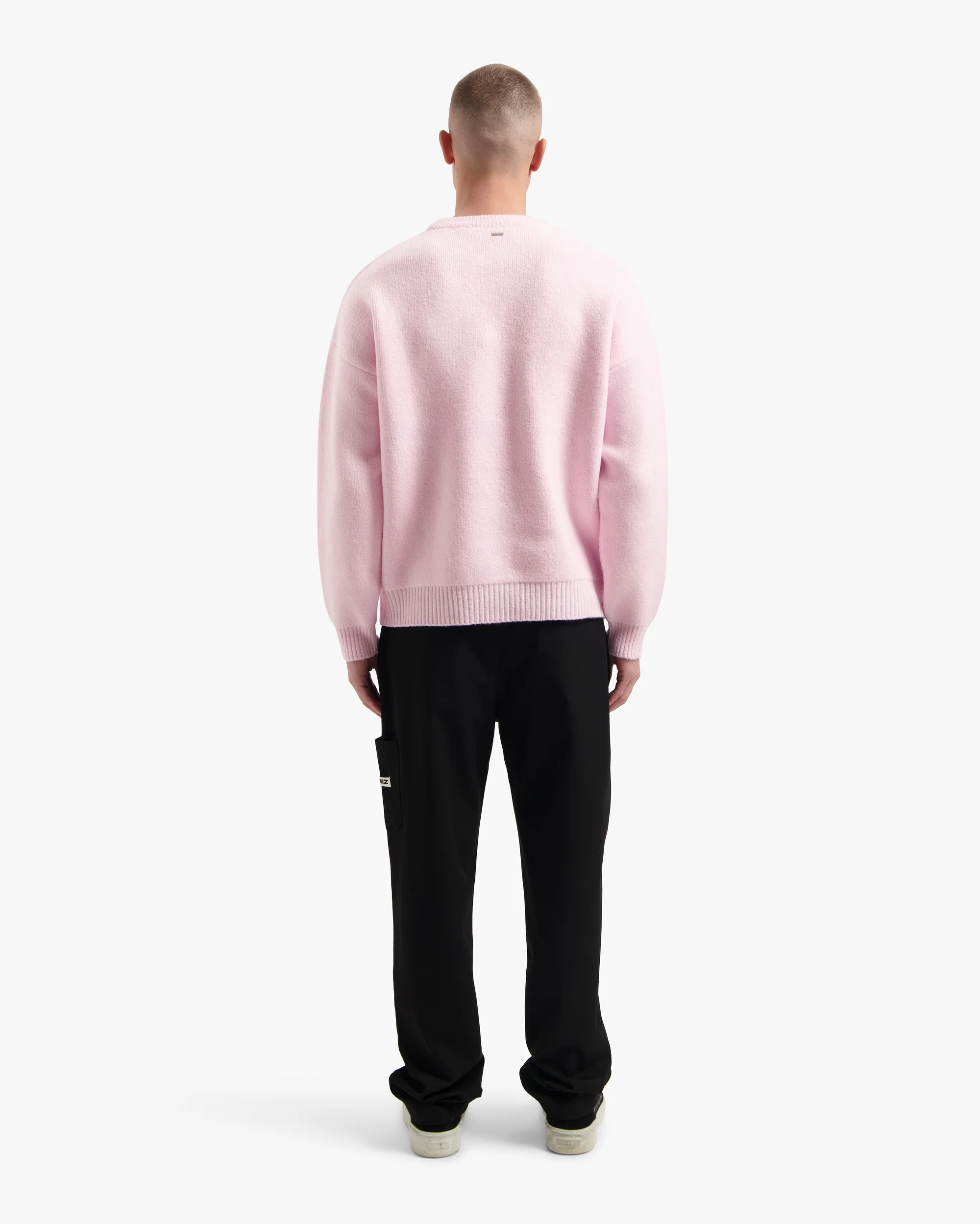Croyez Etiquette Knit Sweater | Pink - Image 6