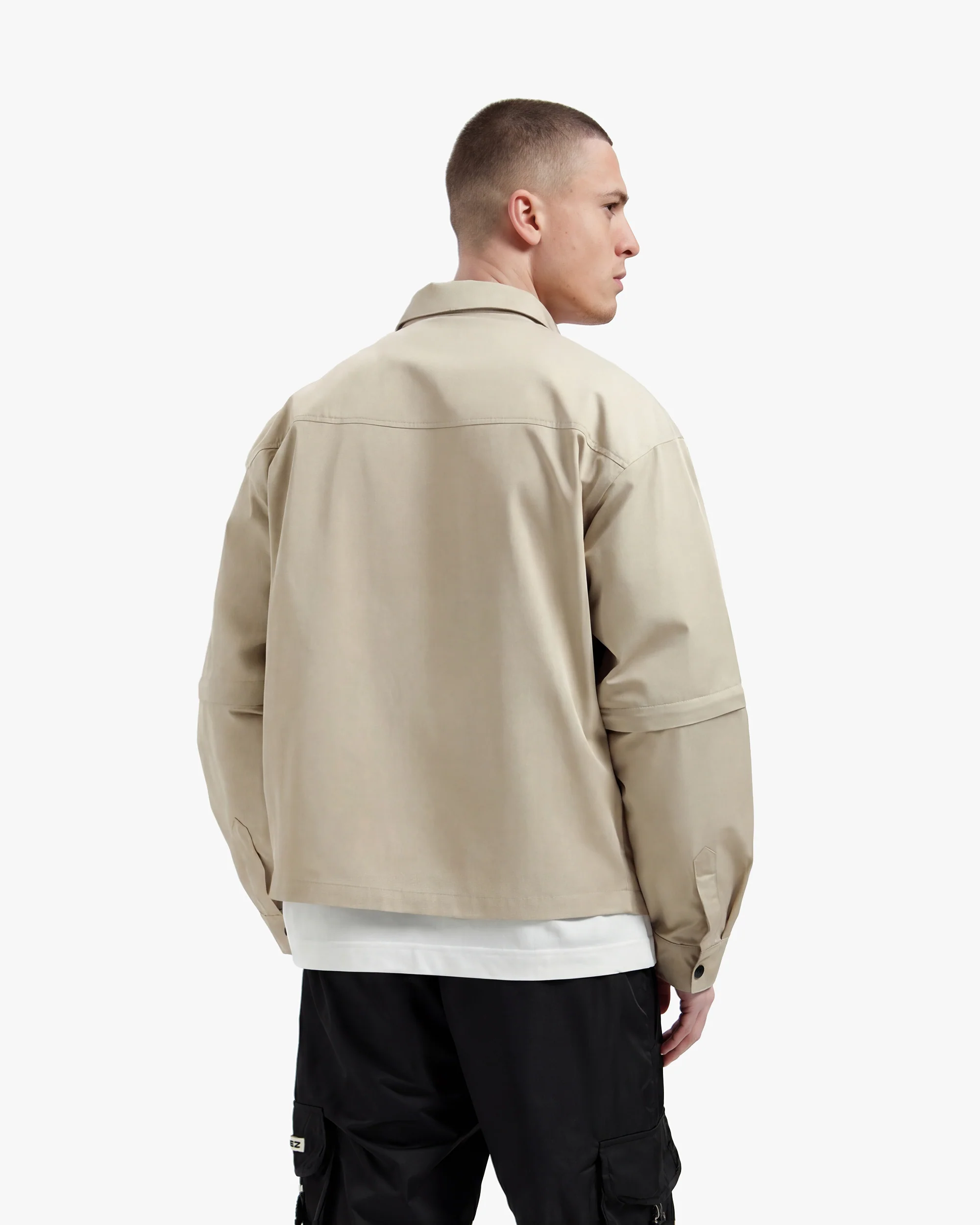 Croyez Etiquette Nylon Jacket | Beige - Image 5