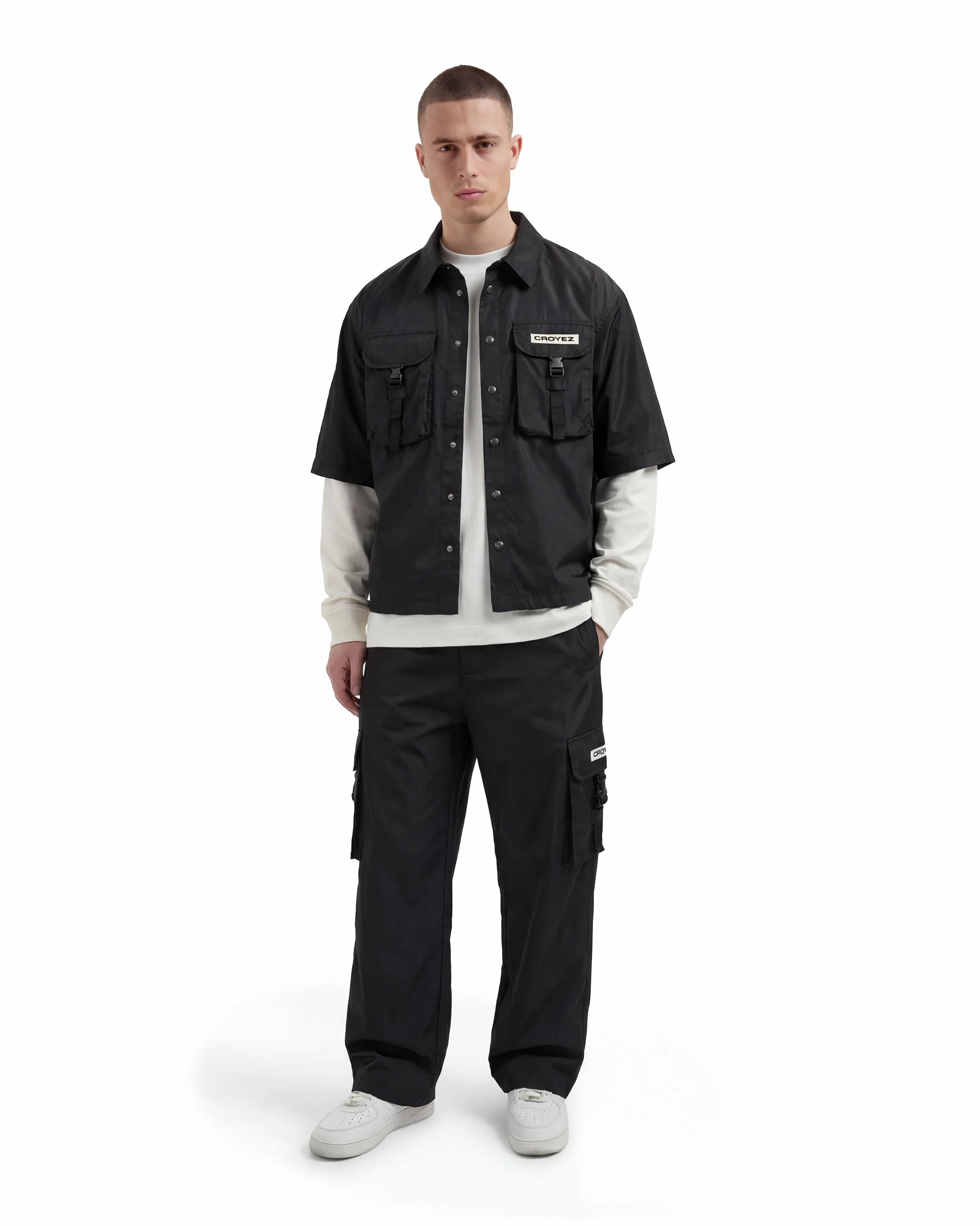Croyez Etiquette Nylon Jacket | Black - Image 6
