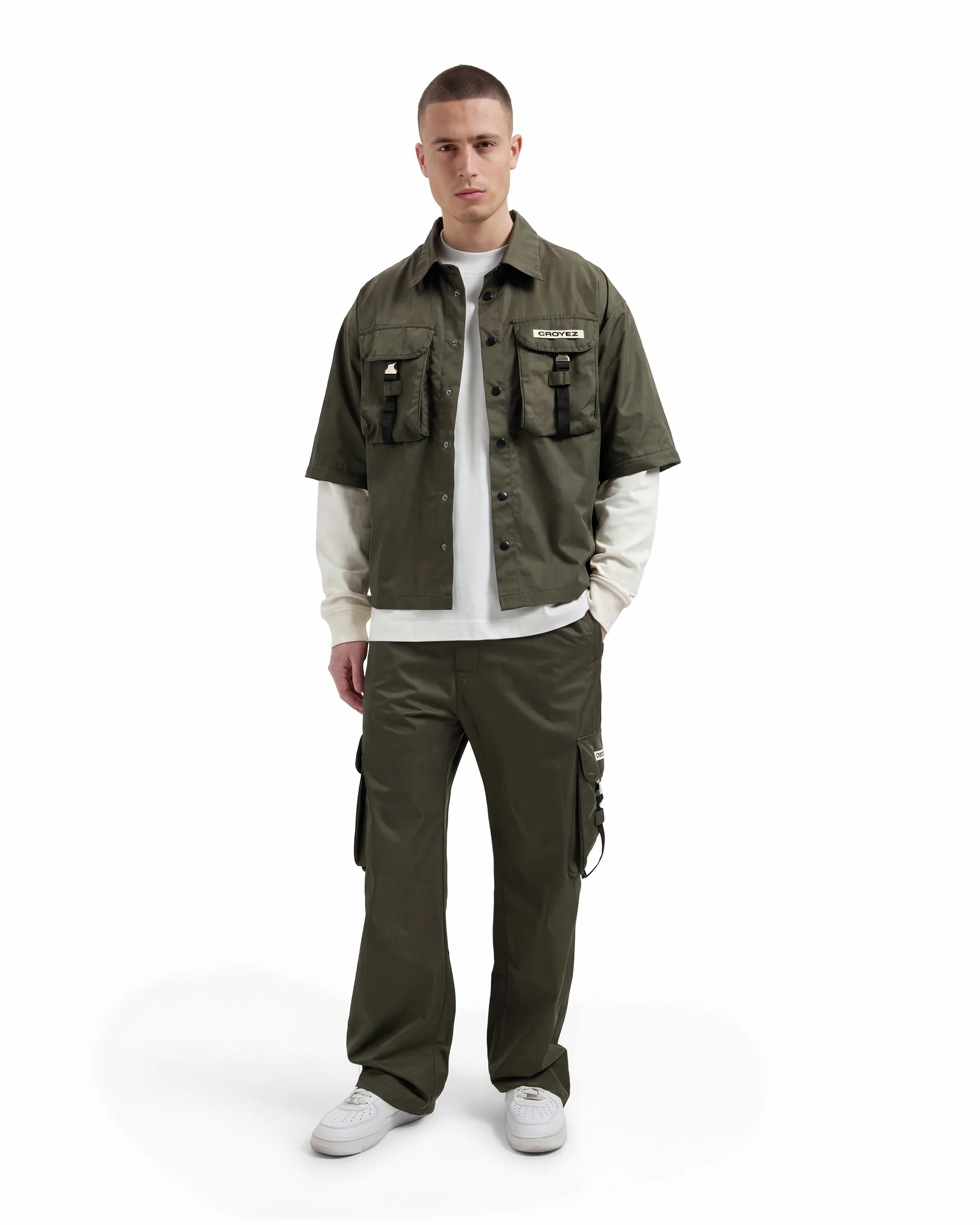 Croyez Etiquette Nylon Jacket | Dusty Olive - Image 6
