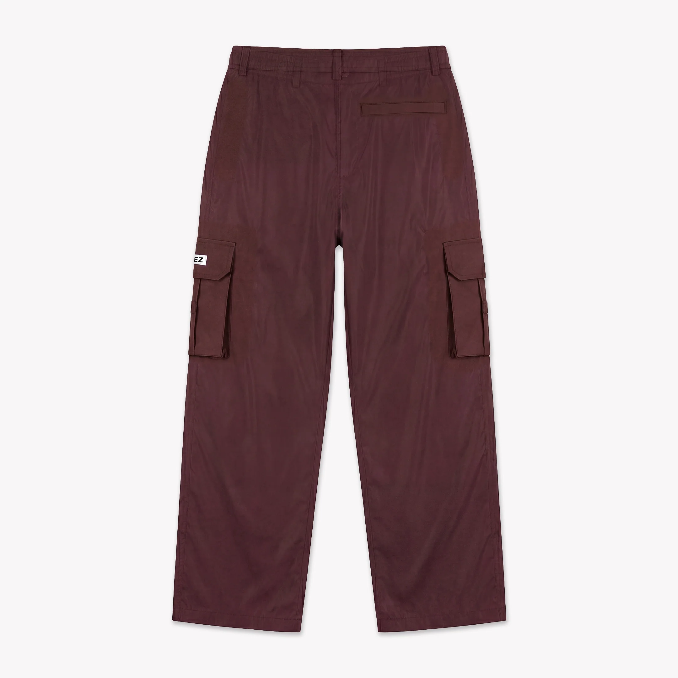 Croyez Etiquette Nylon Pants | Burgundy - Image 2
