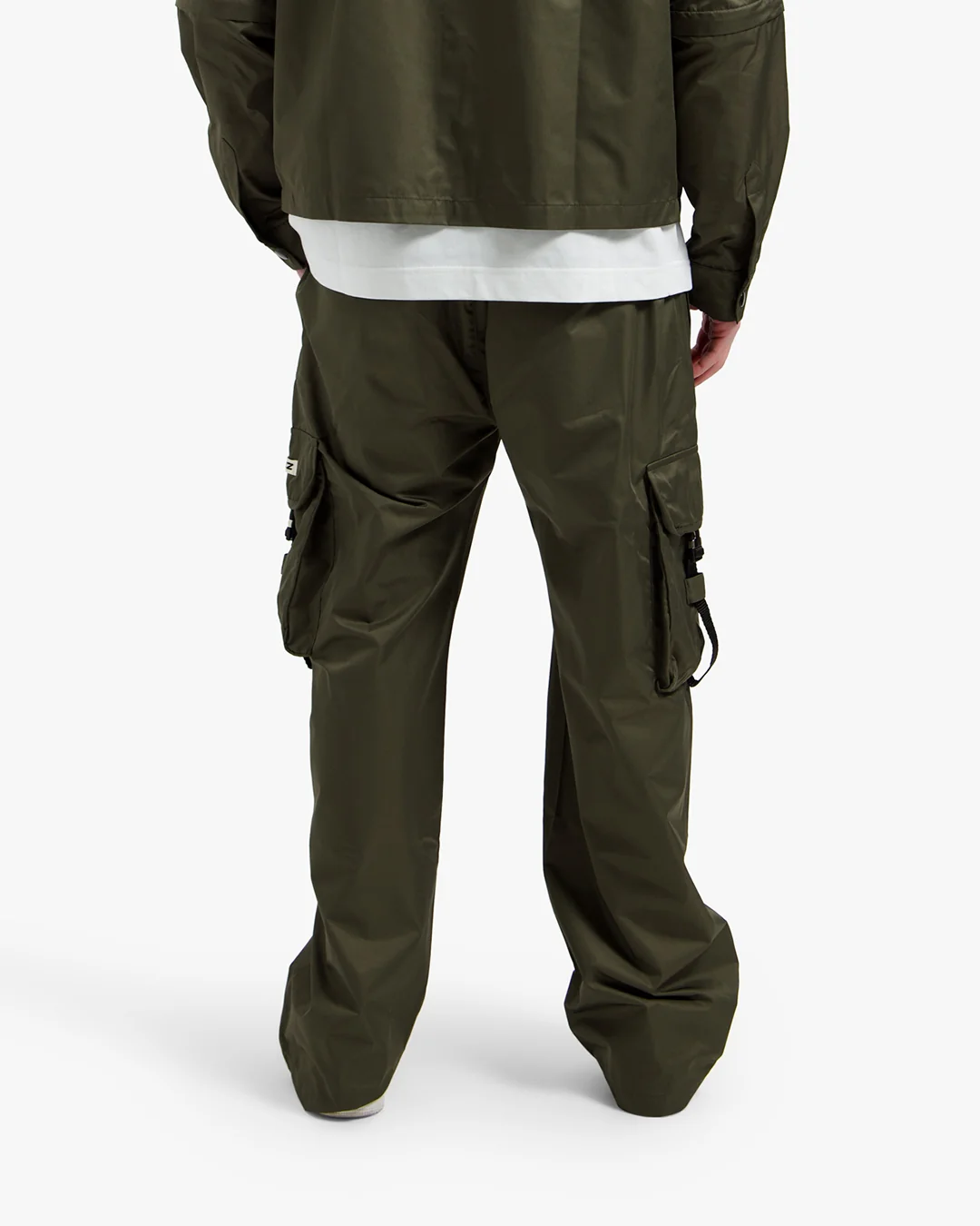 Croyez Etiquette Nylon Pants | Dusty Olive - Image 4