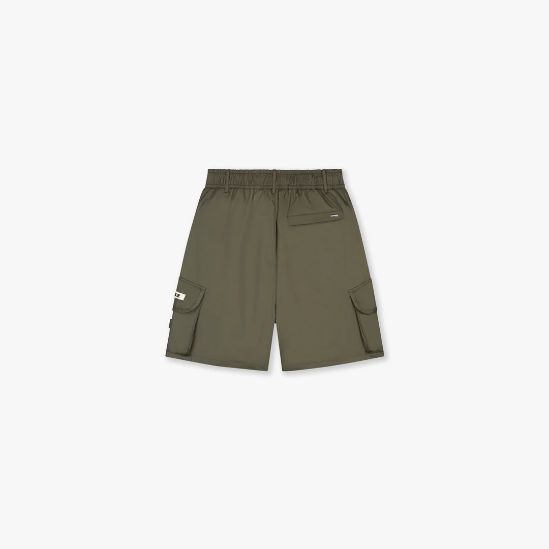 Croyez Etiquette Nylon Shorts | Dusty Olive - Image 2