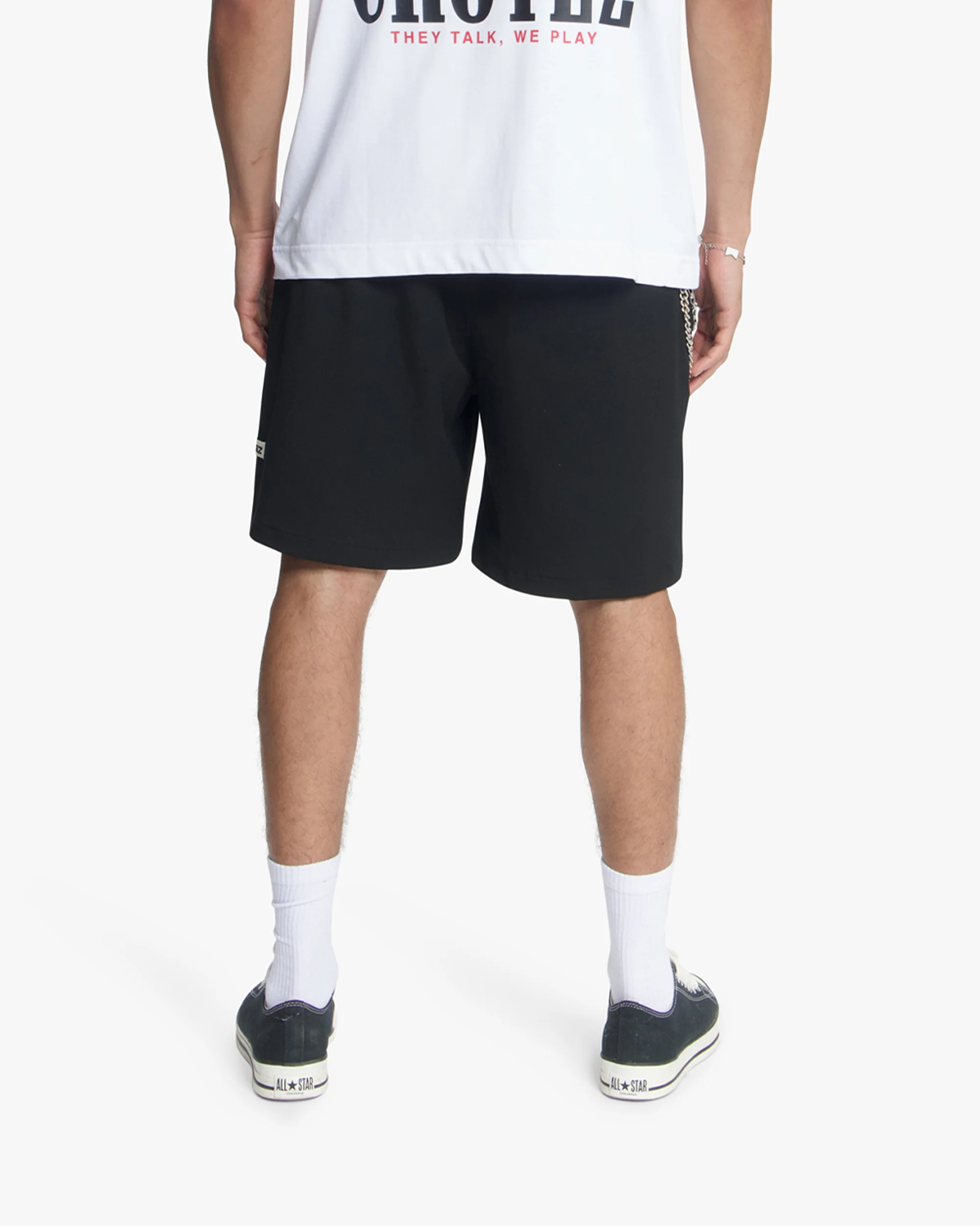 Croyez Etiquette Straight Chino Shorts | Black - Image 4