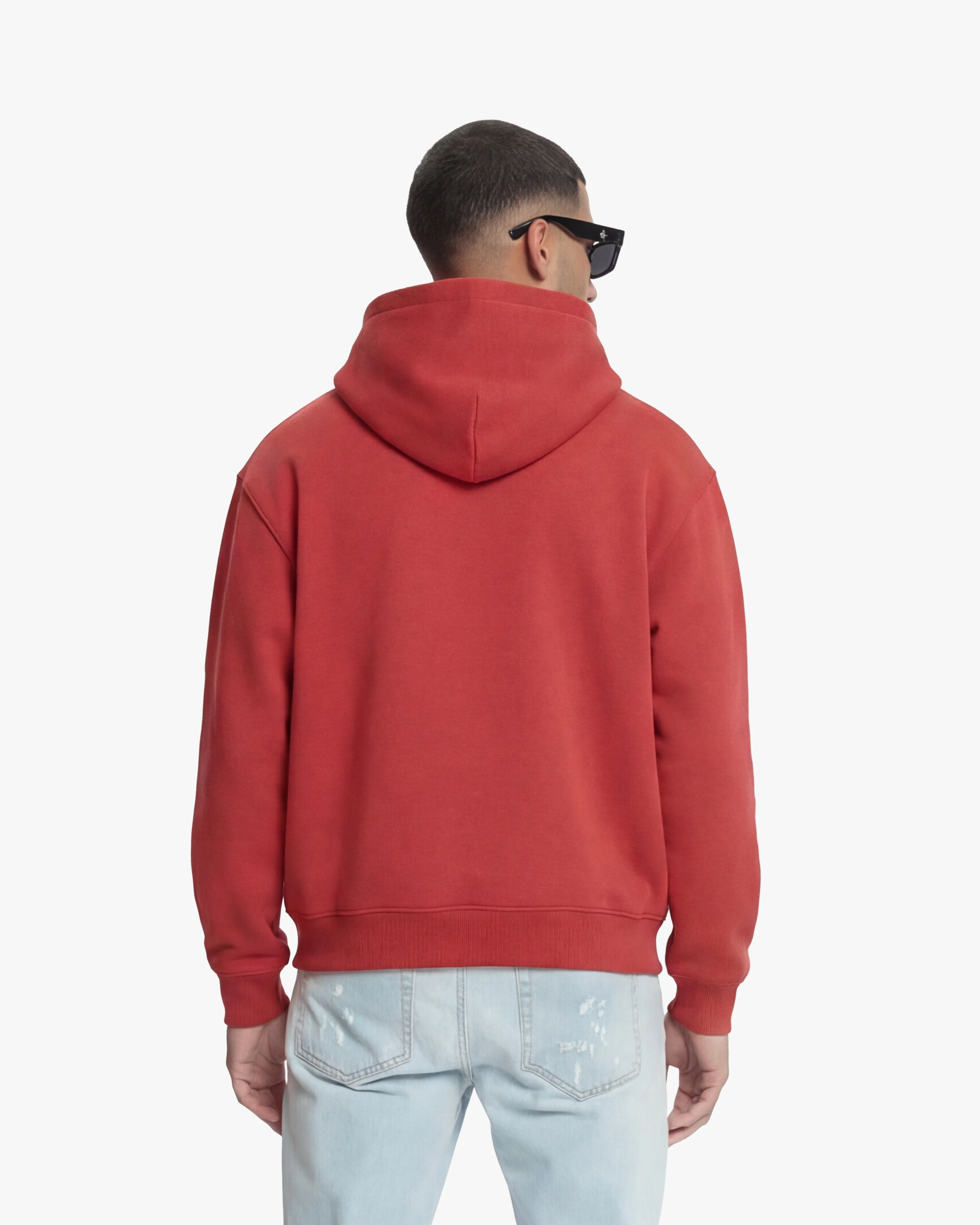 Croyez Etiquette Zip Hoodie | Red - Image 4