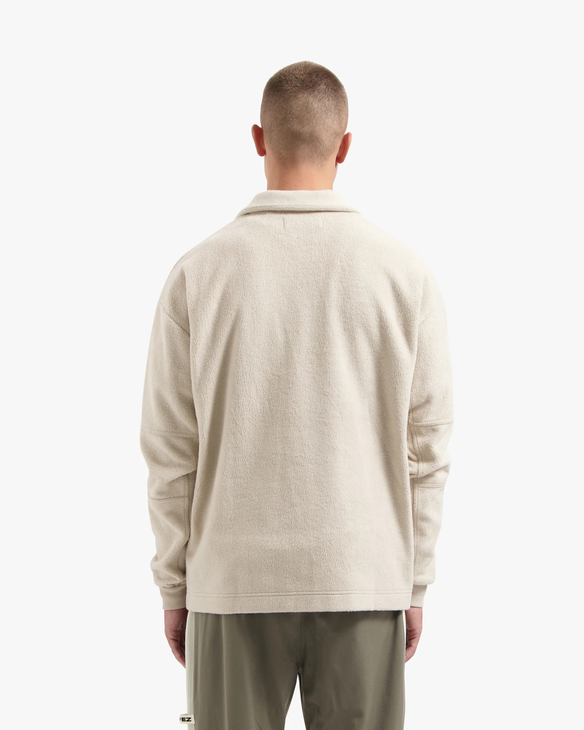 CROYEZ FLEECE POLO SWEATER | SAND - Image 4