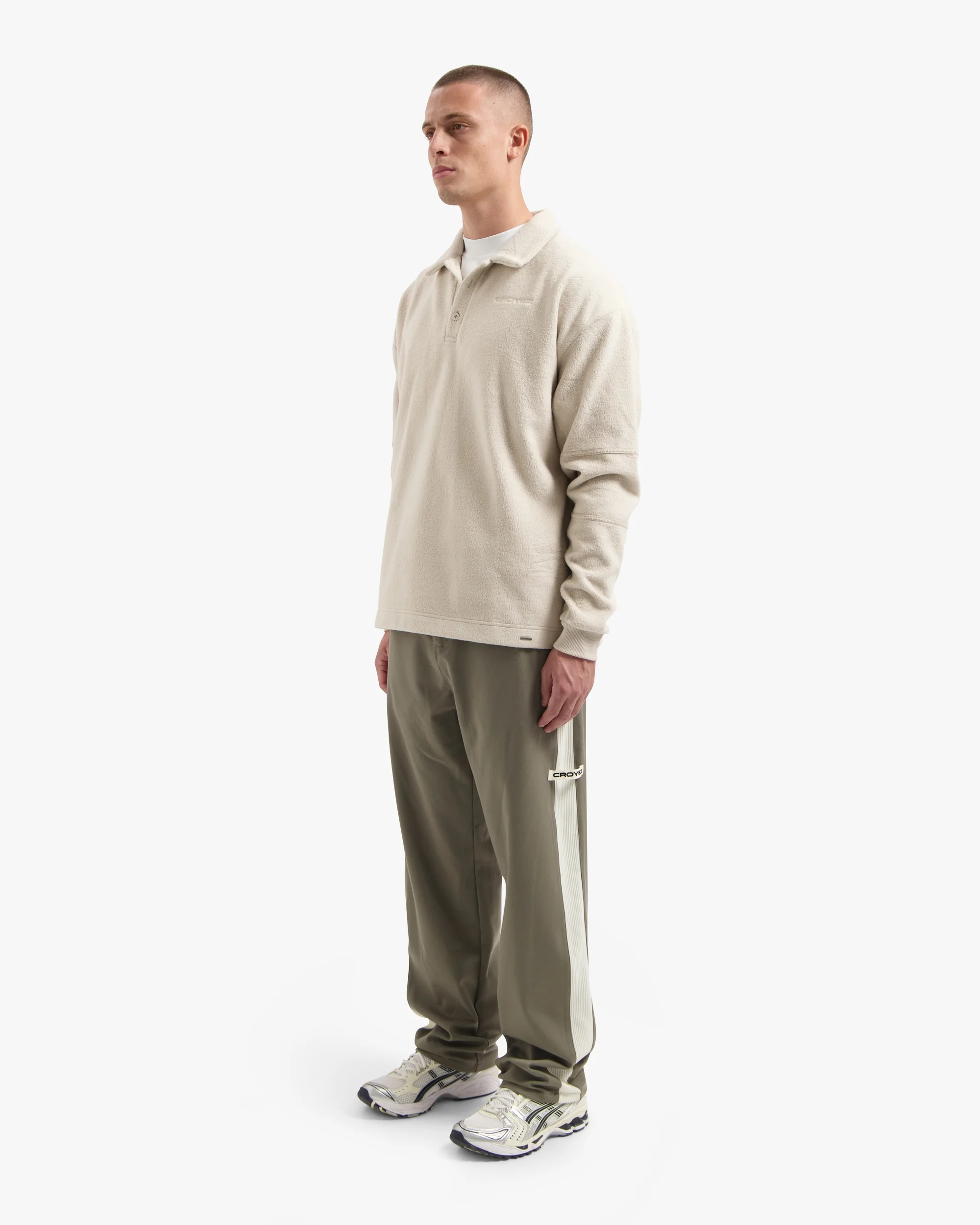 CROYEZ FLEECE POLO SWEATER | SAND - Image 7