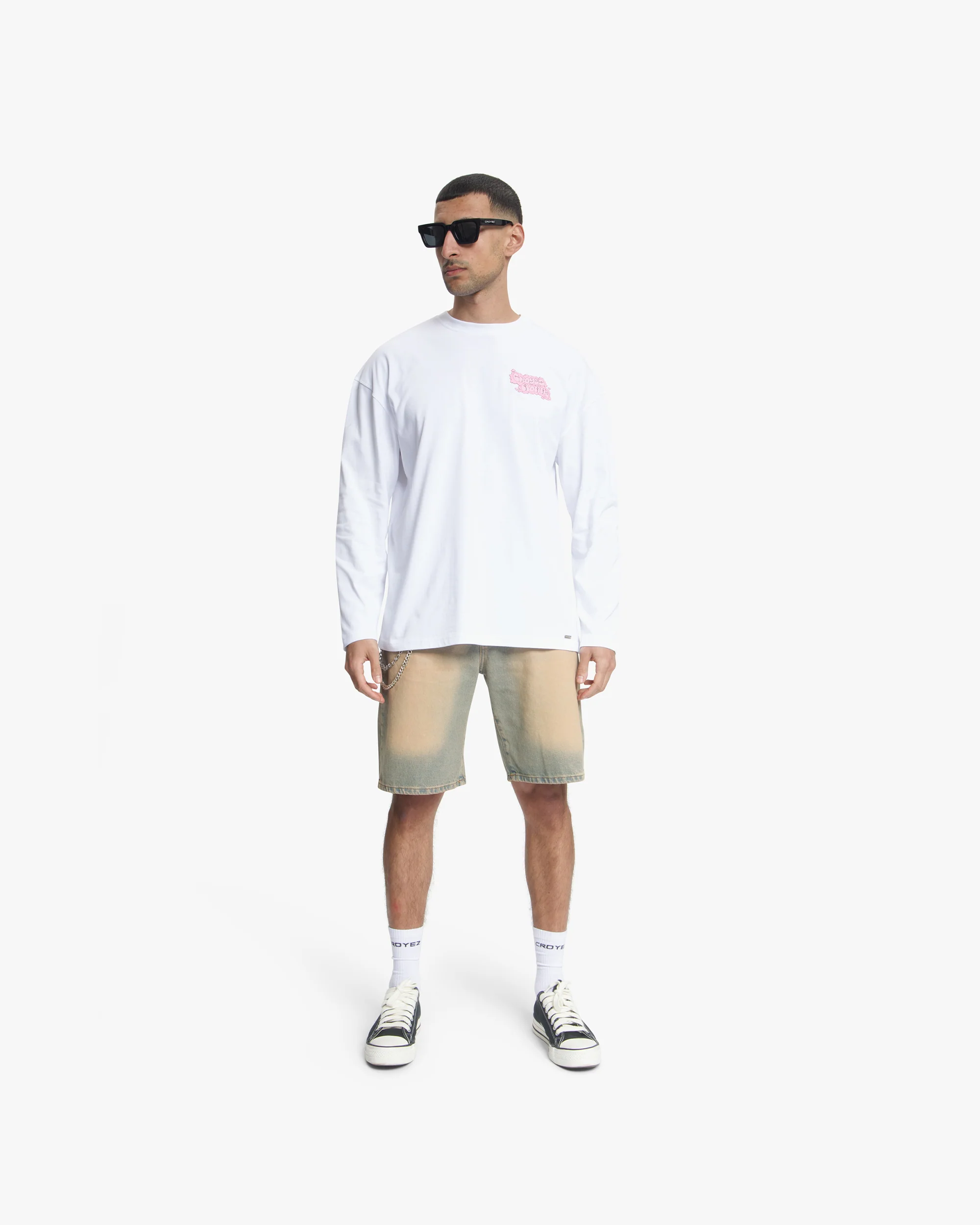 Croyez Fleur Heureuse Longsleeve | White - Image 5