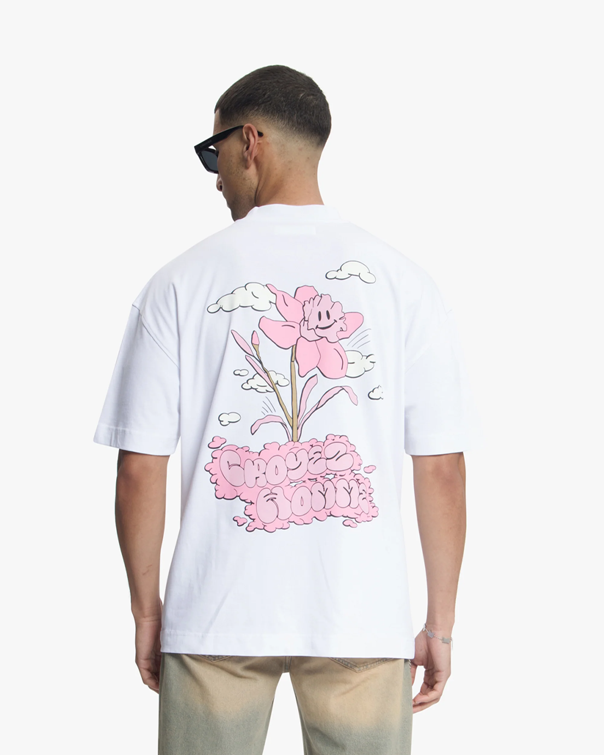 Croyez Fleur Heureuse T-Shirt | White - Image 4