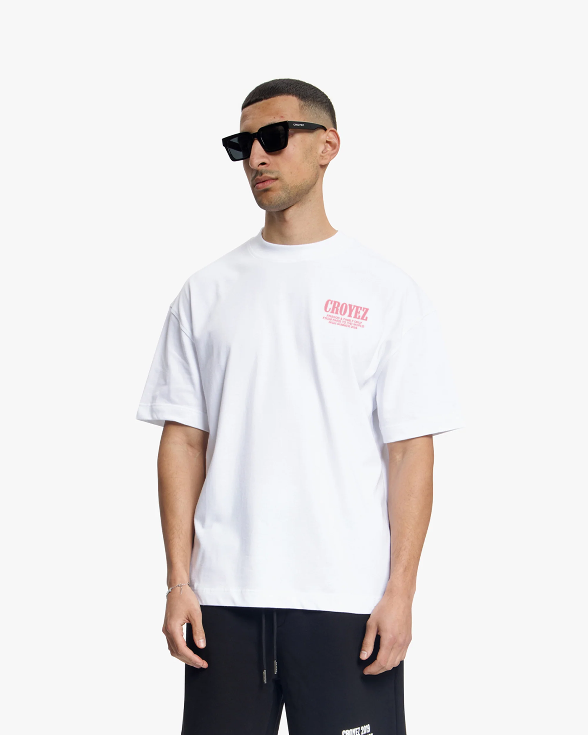 Croyez Flower And Heart T-Shirt | White/Pink - Image 3