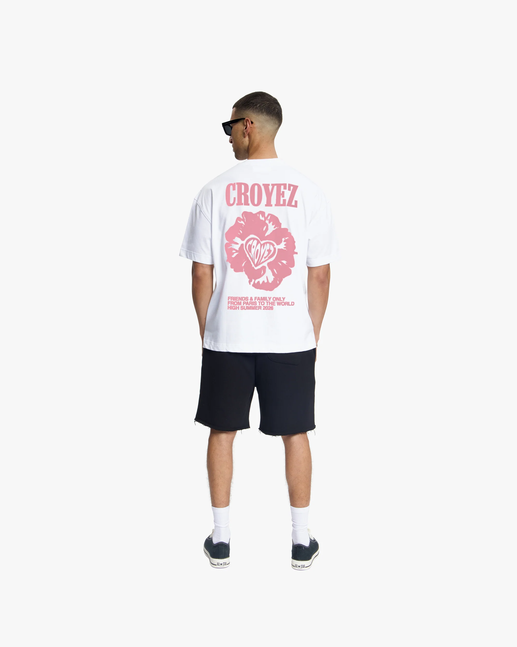 Croyez Flower And Heart T-Shirt | White/Pink - Image 6
