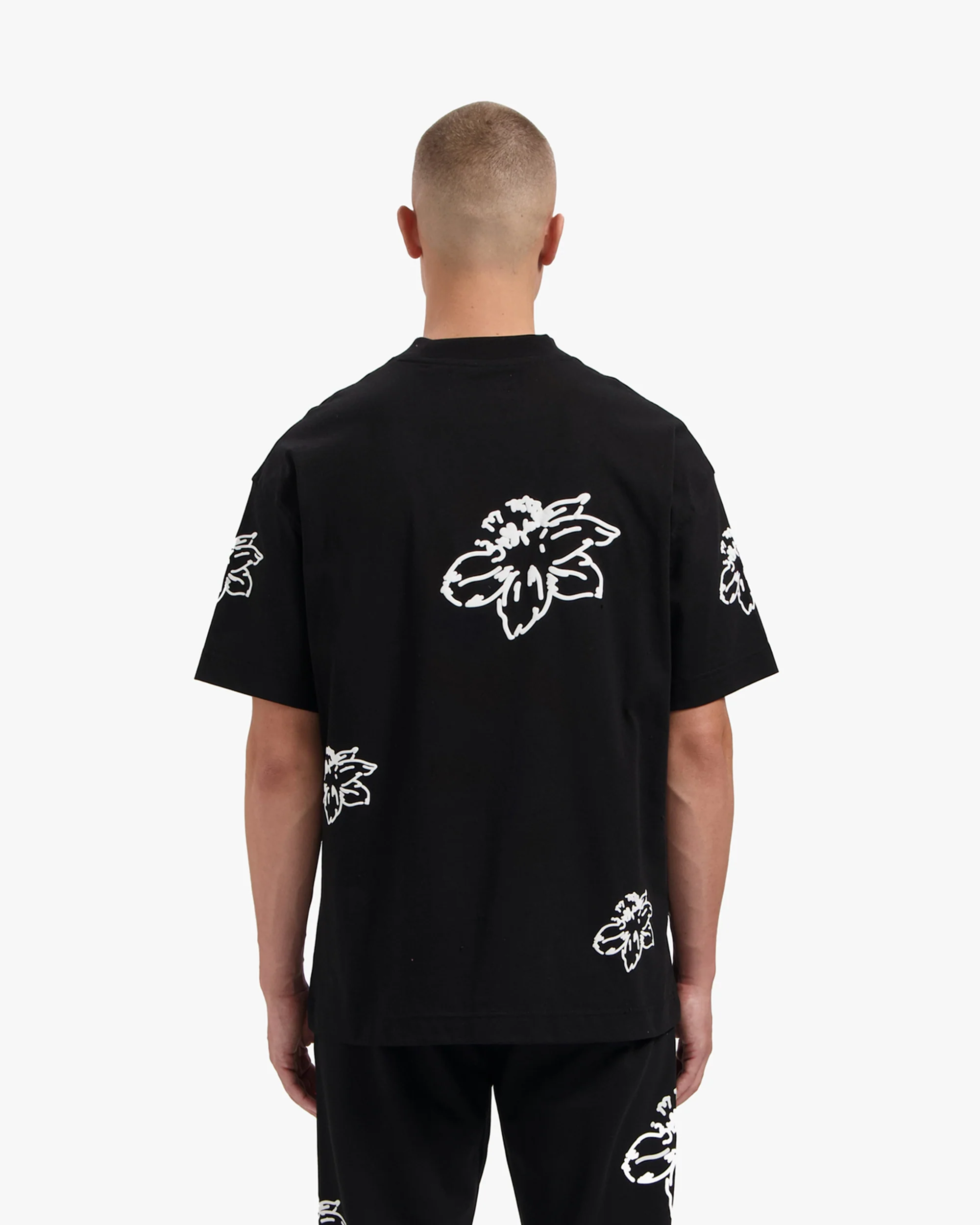 CROYEZ FLOWER T-SHIRT | BLACK - Image 4