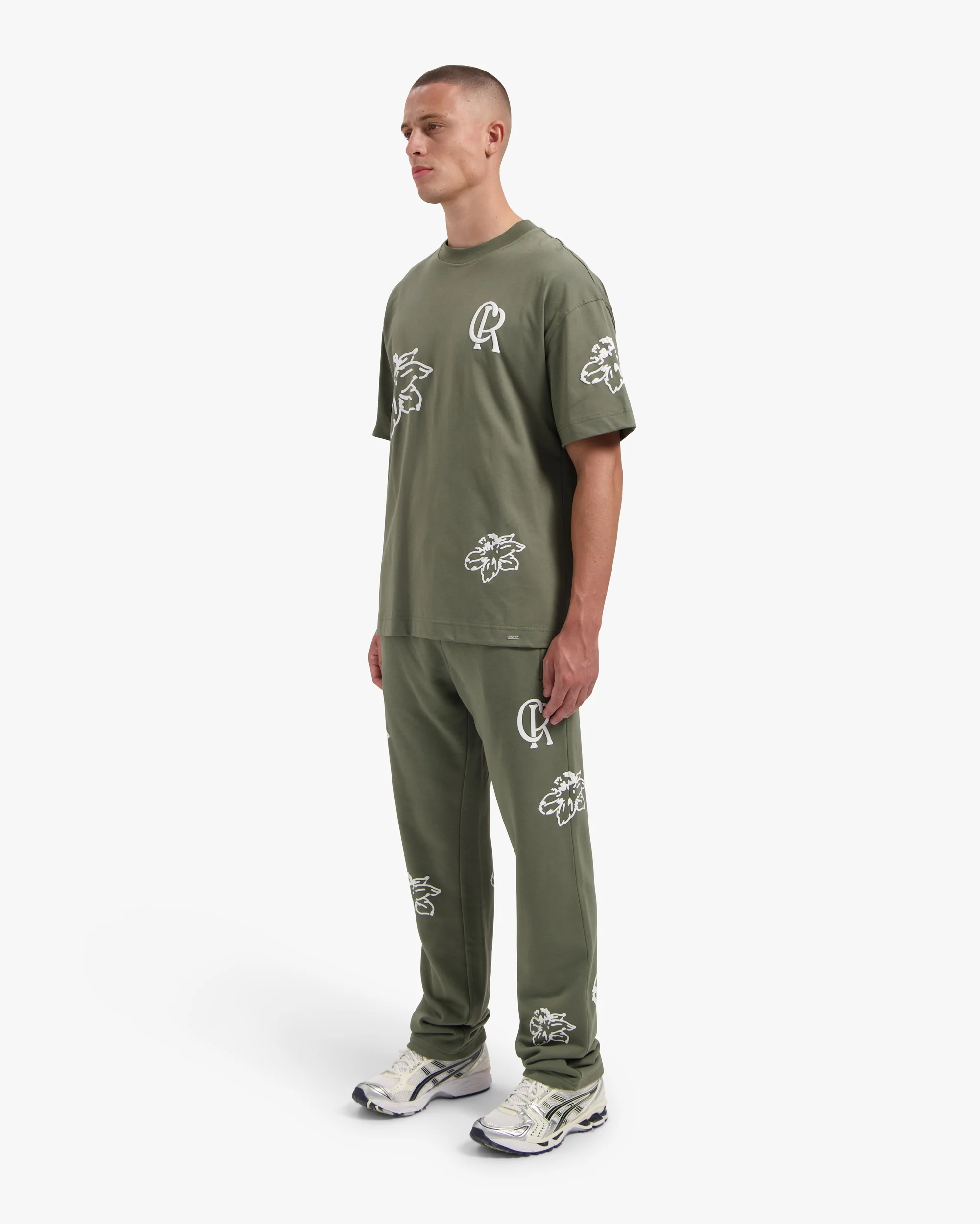CROYEZ FLOWER T-SHIRT | DUSTY OLIVE - Image 7