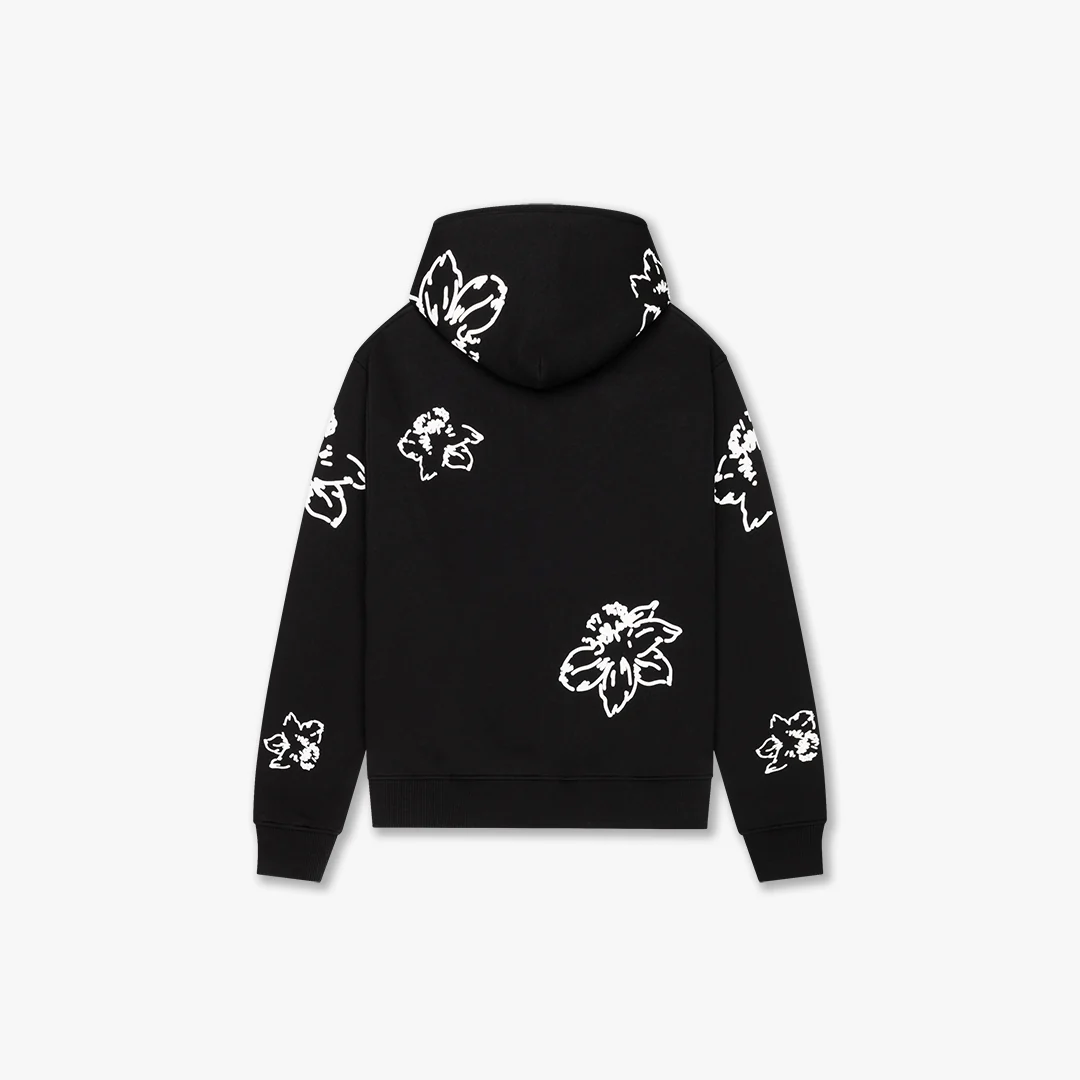 CROYEZ FLOWER ZIP-HOODIE | BLACK - Image 2
