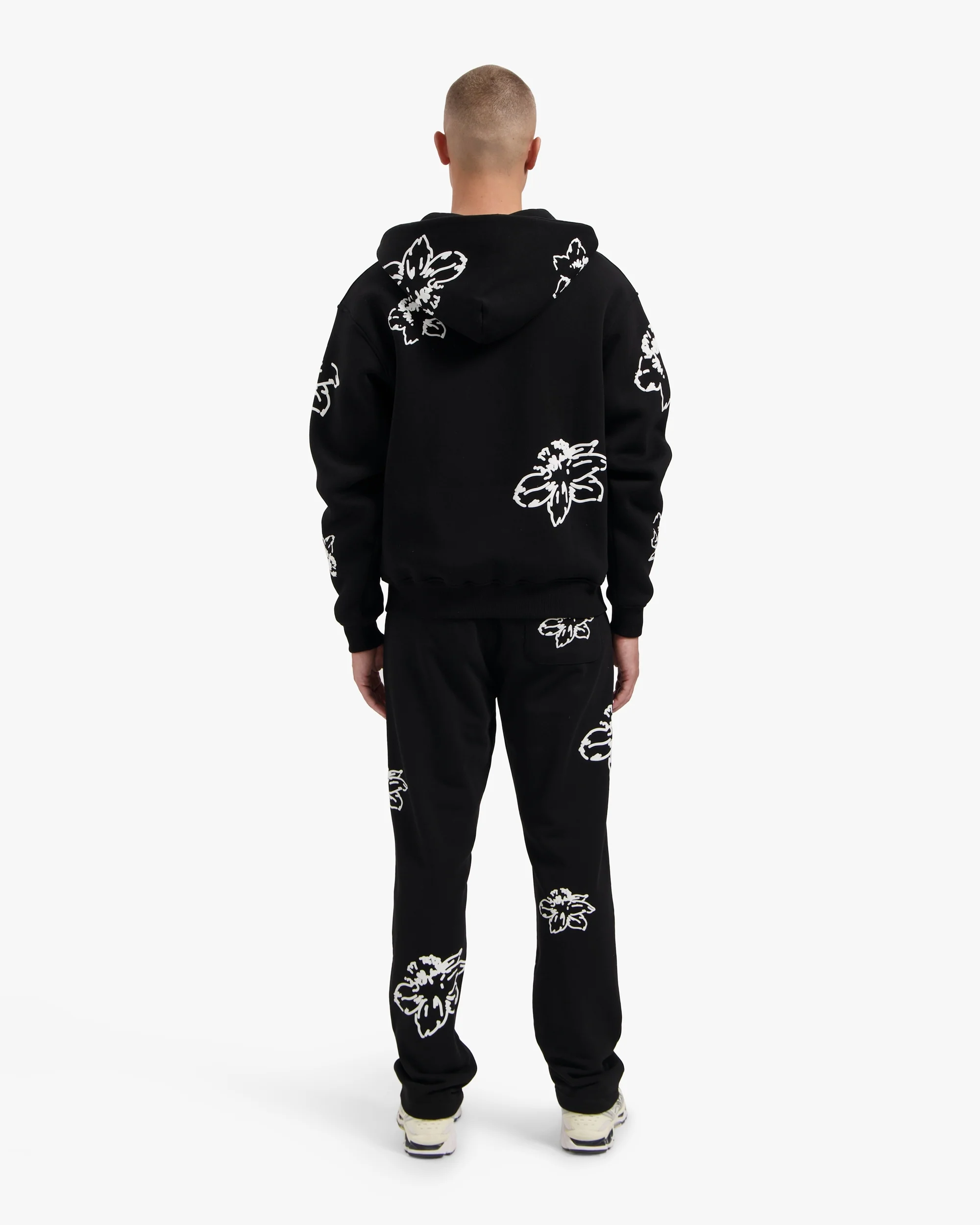 CROYEZ FLOWER ZIP-HOODIE | BLACK - Image 6