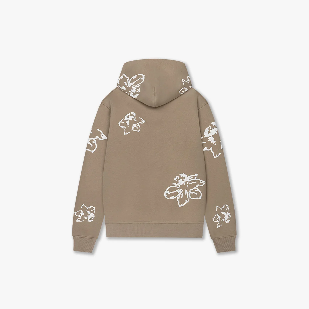 CROYEZ FLOWER ZIP-HOODIE | SAND - Image 2