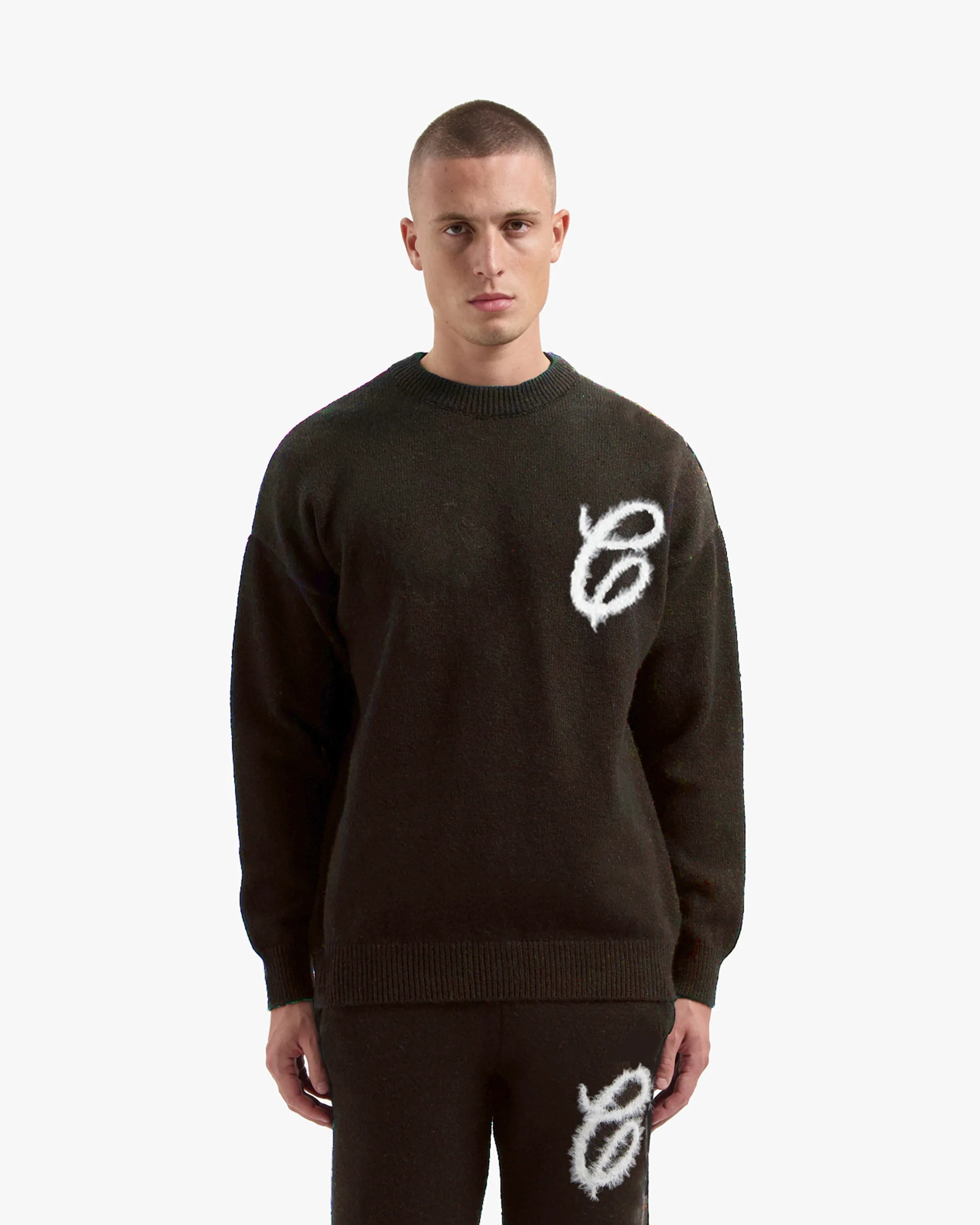 CROYEZ FLUFFY ESSENCE KNIT SWEATER | BROWN - Image 3