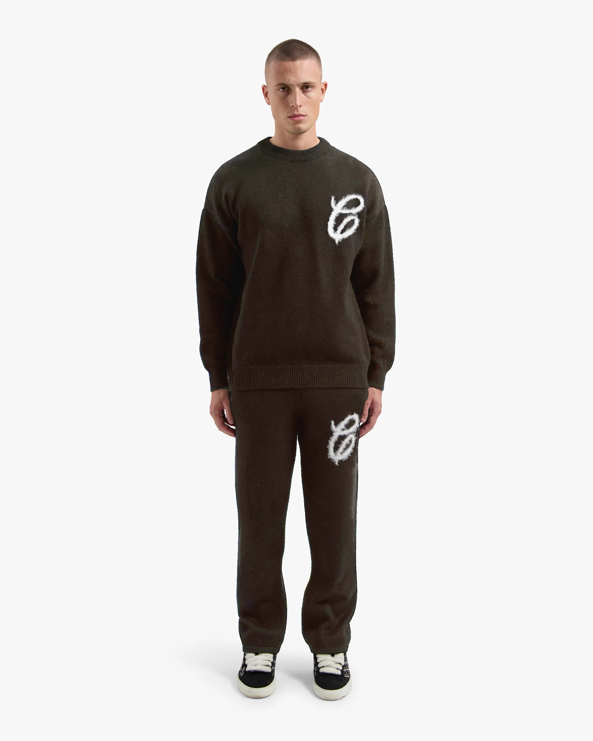 CROYEZ FLUFFY ESSENCE KNIT SWEATER | BROWN - Image 5