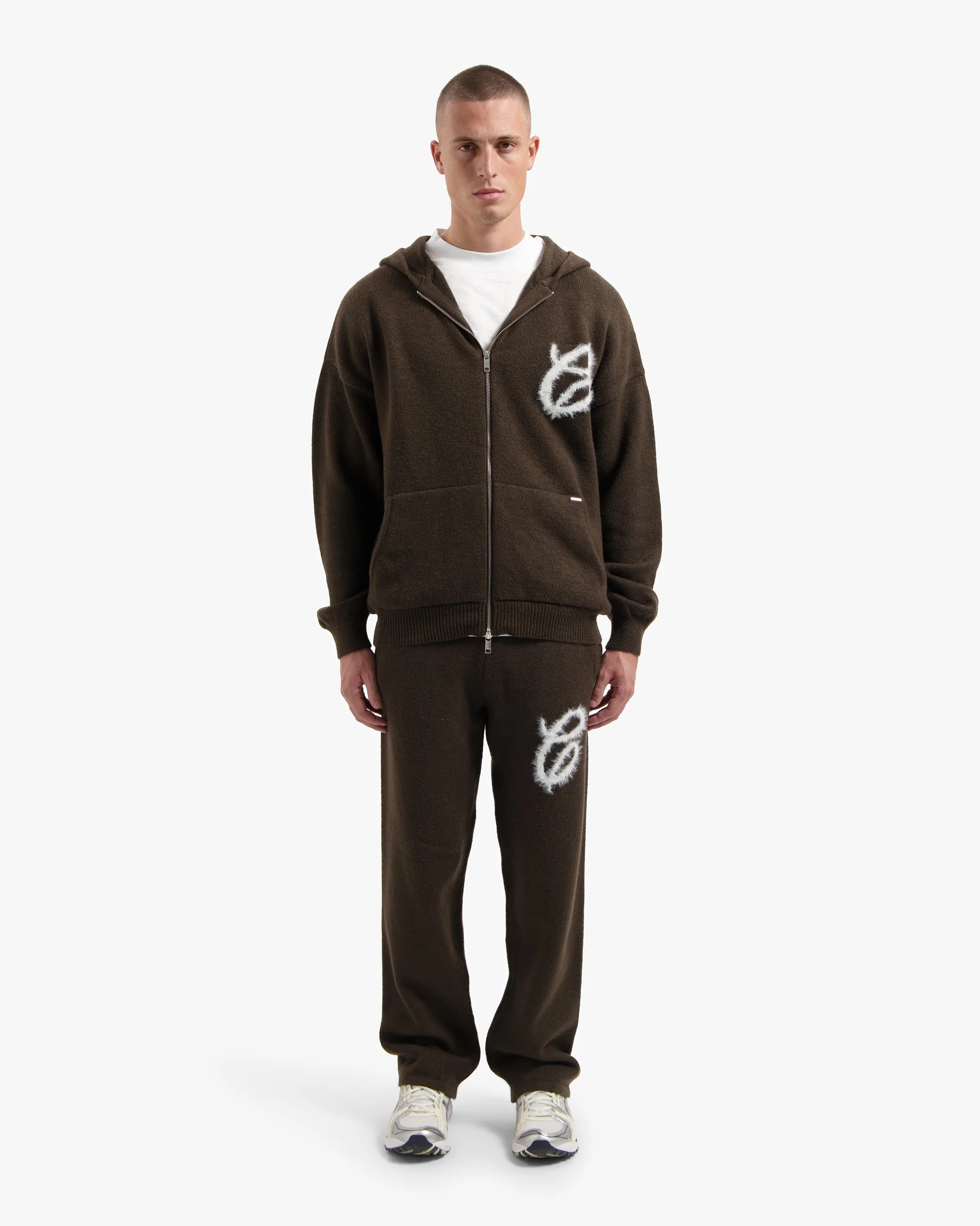 CROYEZ FLUFFY ESSENCE KNIT SWEATPANTS | BROWN - Image 5