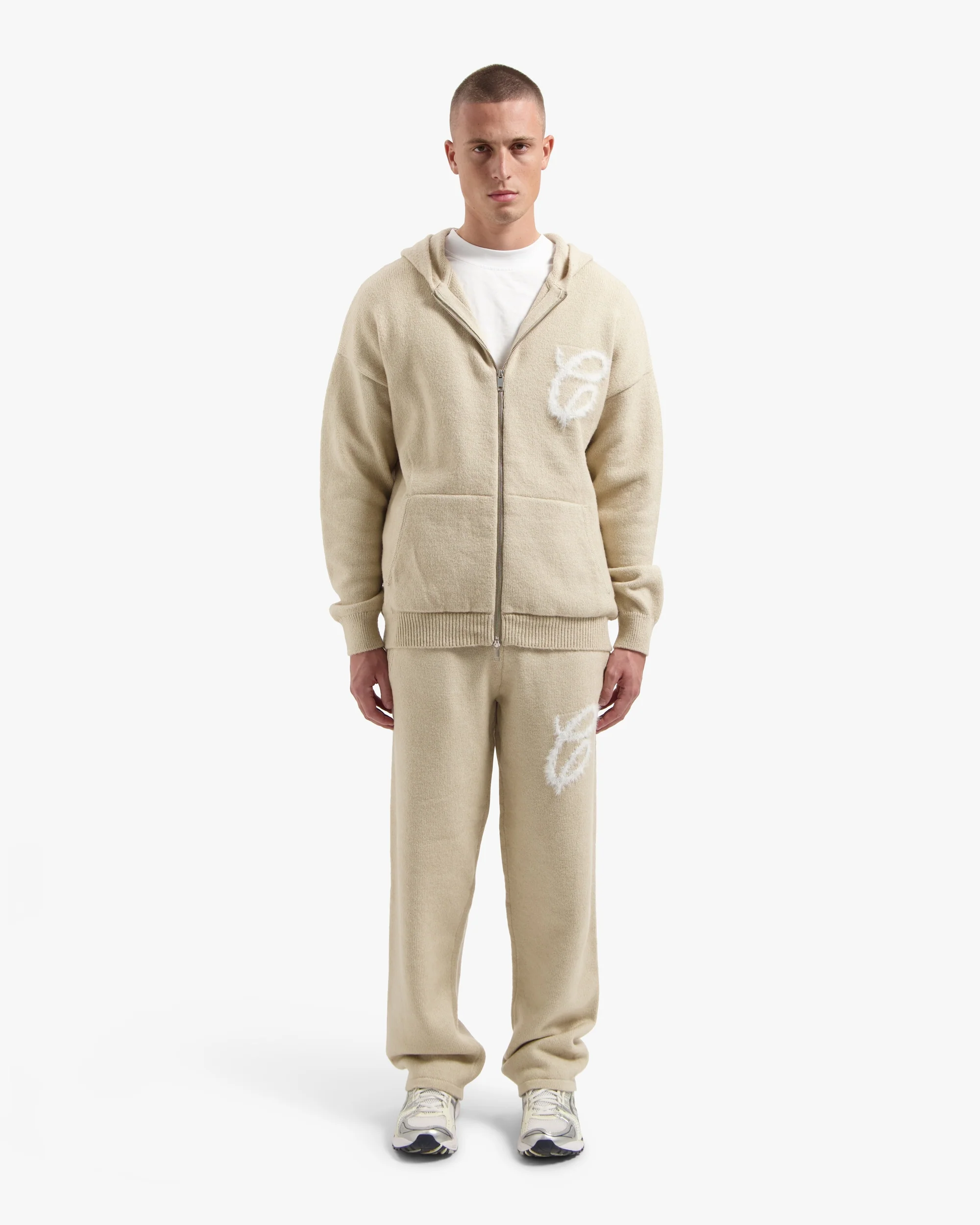 CROYEZ FLUFFY ESSENCE KNIT SWEATPANTS | SAND - Image 5