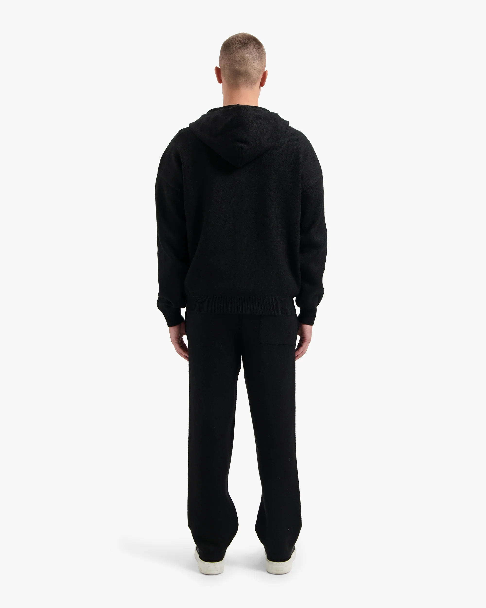 CROYEZ FLUFFY ESSENCE KNIT ZIP-HOODIE | BLACK - Image 6