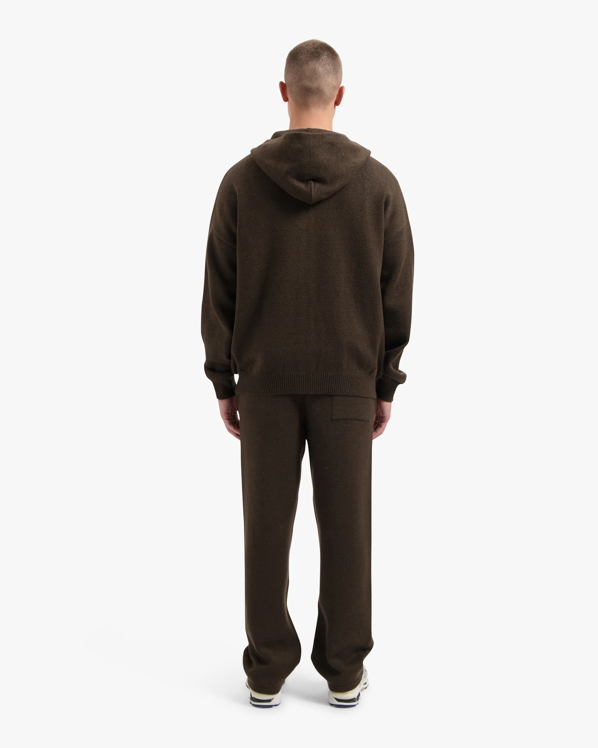 CROYEZ FLUFFY ESSENCE KNIT ZIP-HOODIE | BROWN - Image 6