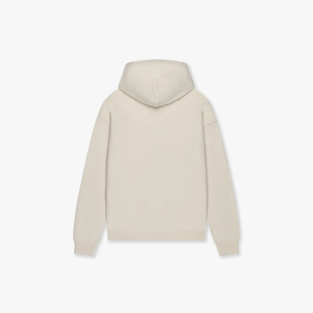 CROYEZ FLUFFY ESSENCE KNIT ZIP-HOODIE | CREAM - Image 2