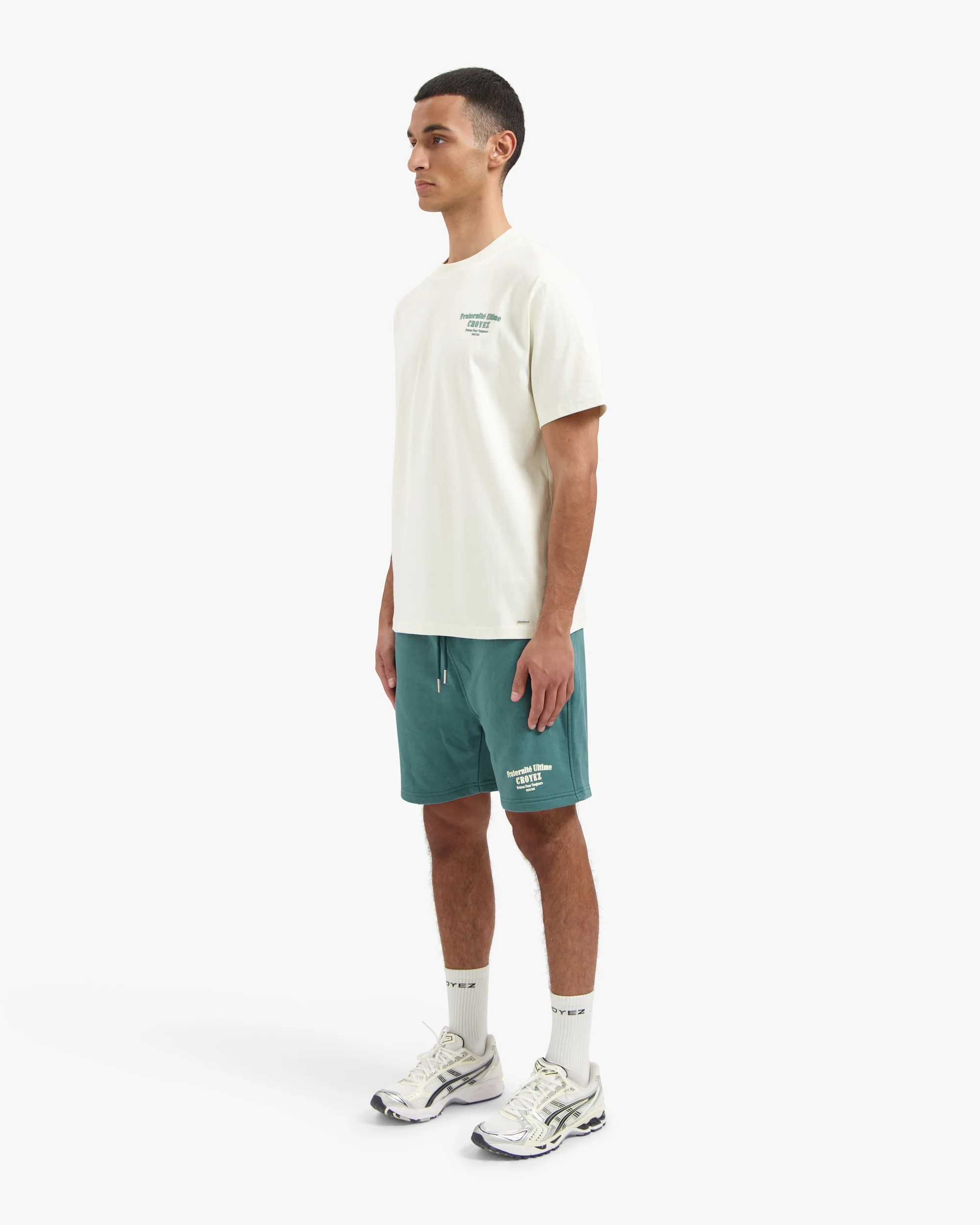 CROYEZ FRATERNITÉ SHORTS | GREEN/OFF-WHITE - Image 7