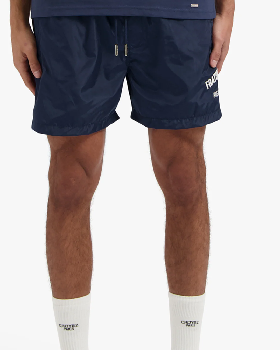 CROYEZ FRATERNITÉ SWIM SHORTS | NAVY/WHITE - Image 5