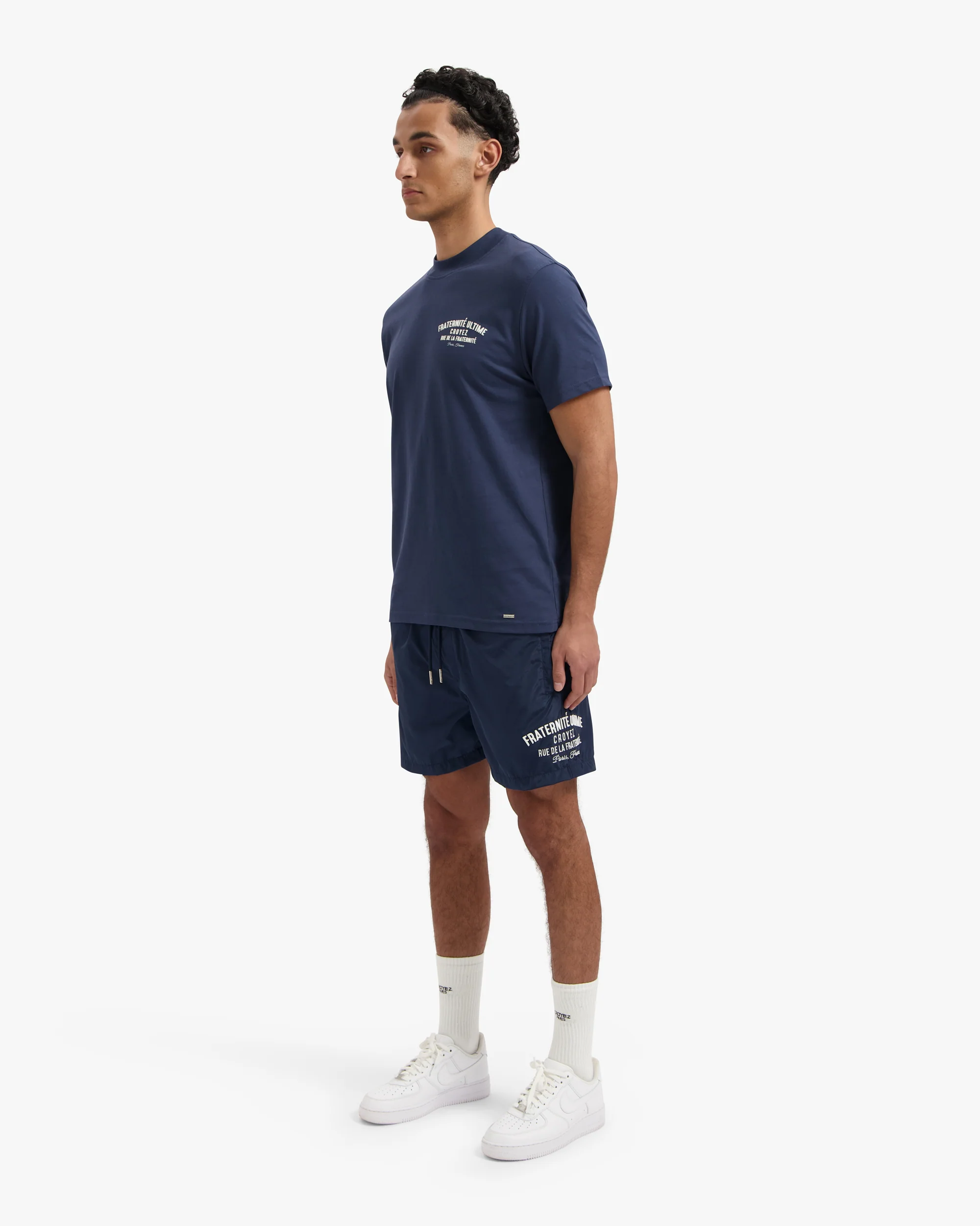 CROYEZ FRATERNITÉ SWIM SHORTS | NAVY/WHITE - Image 9