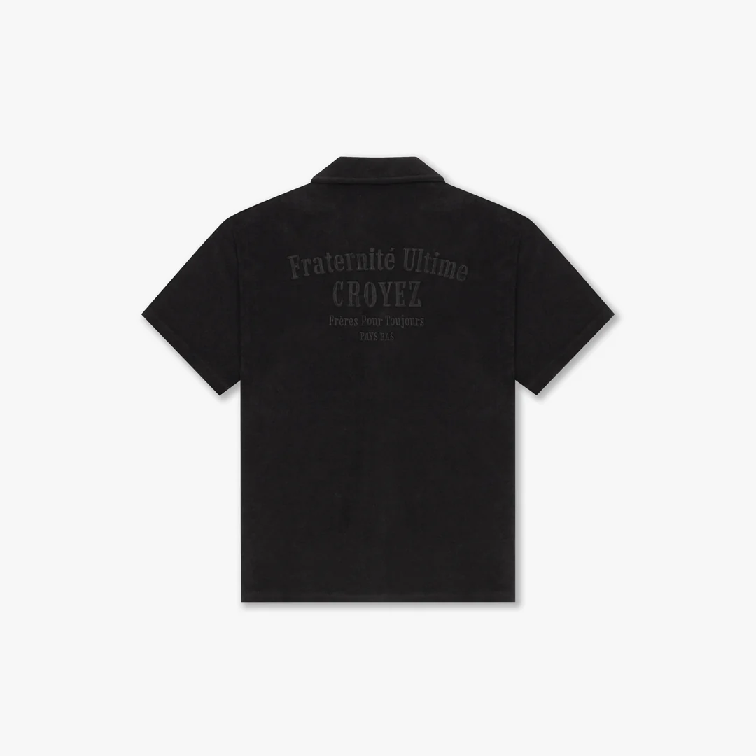 CROYEZ FRATERNITÉ TOWELLING SHIRT | BLACK - Image 2