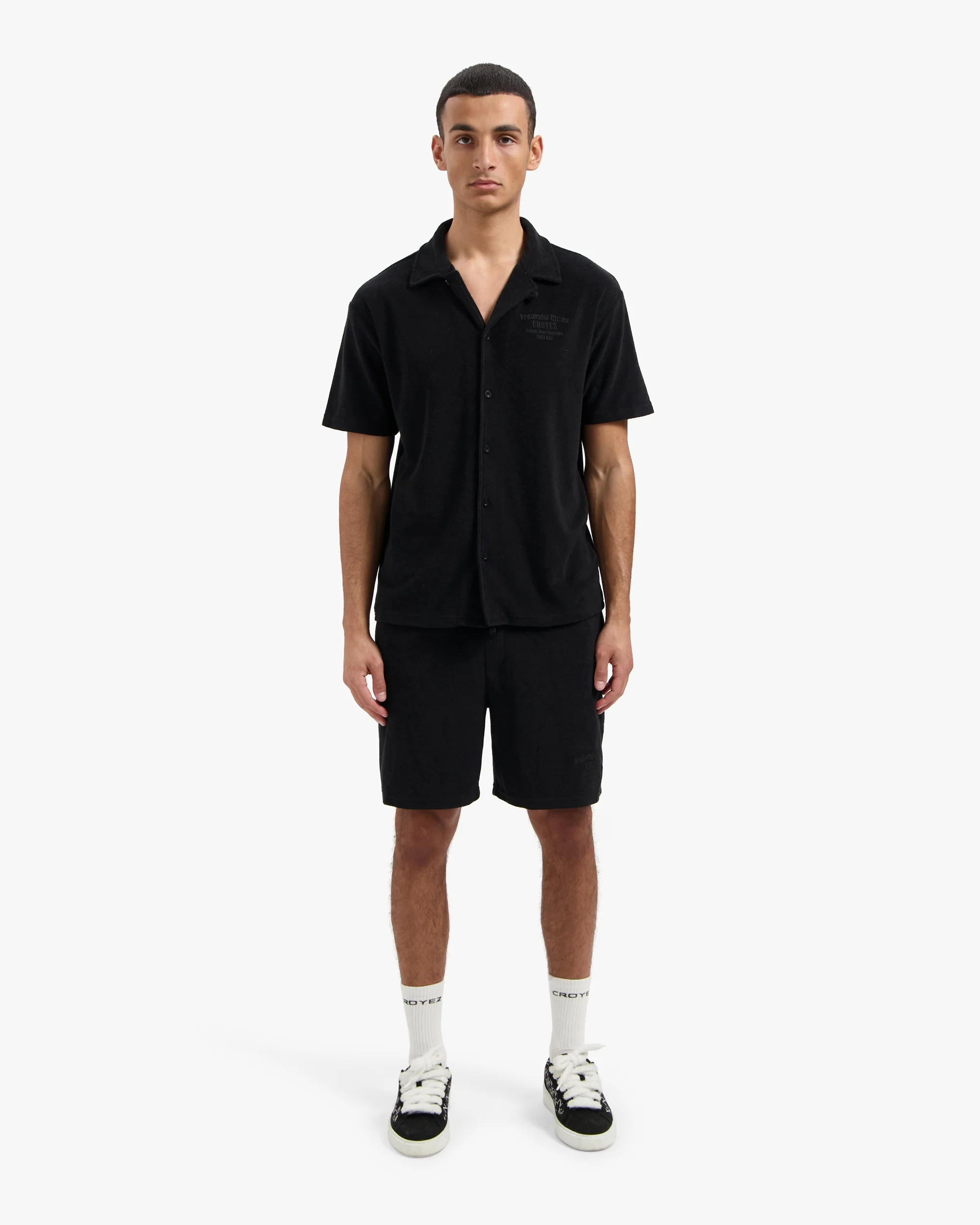 CROYEZ FRATERNITÉ TOWELLING SHIRT | BLACK - Image 5