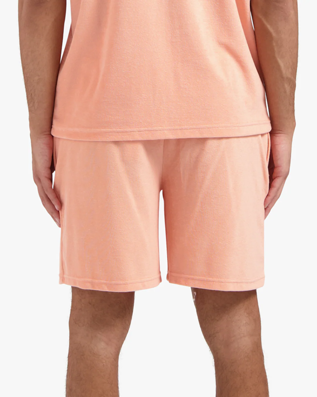 CROYEZ FRATERNITÉ TOWELLING SHORTS | PEACH - Image 4