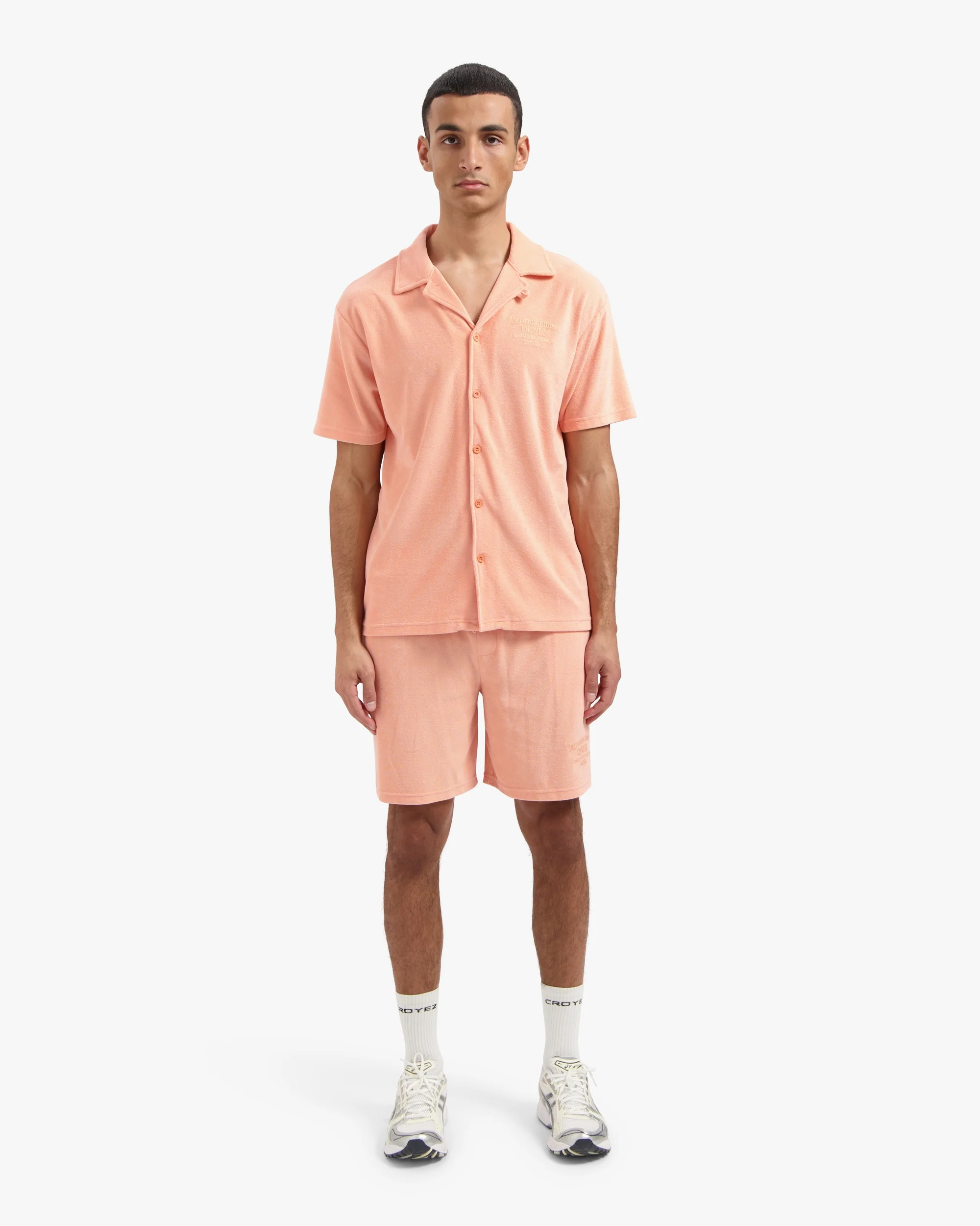 CROYEZ FRATERNITÉ TOWELLING SHORTS | PEACH - Image 5