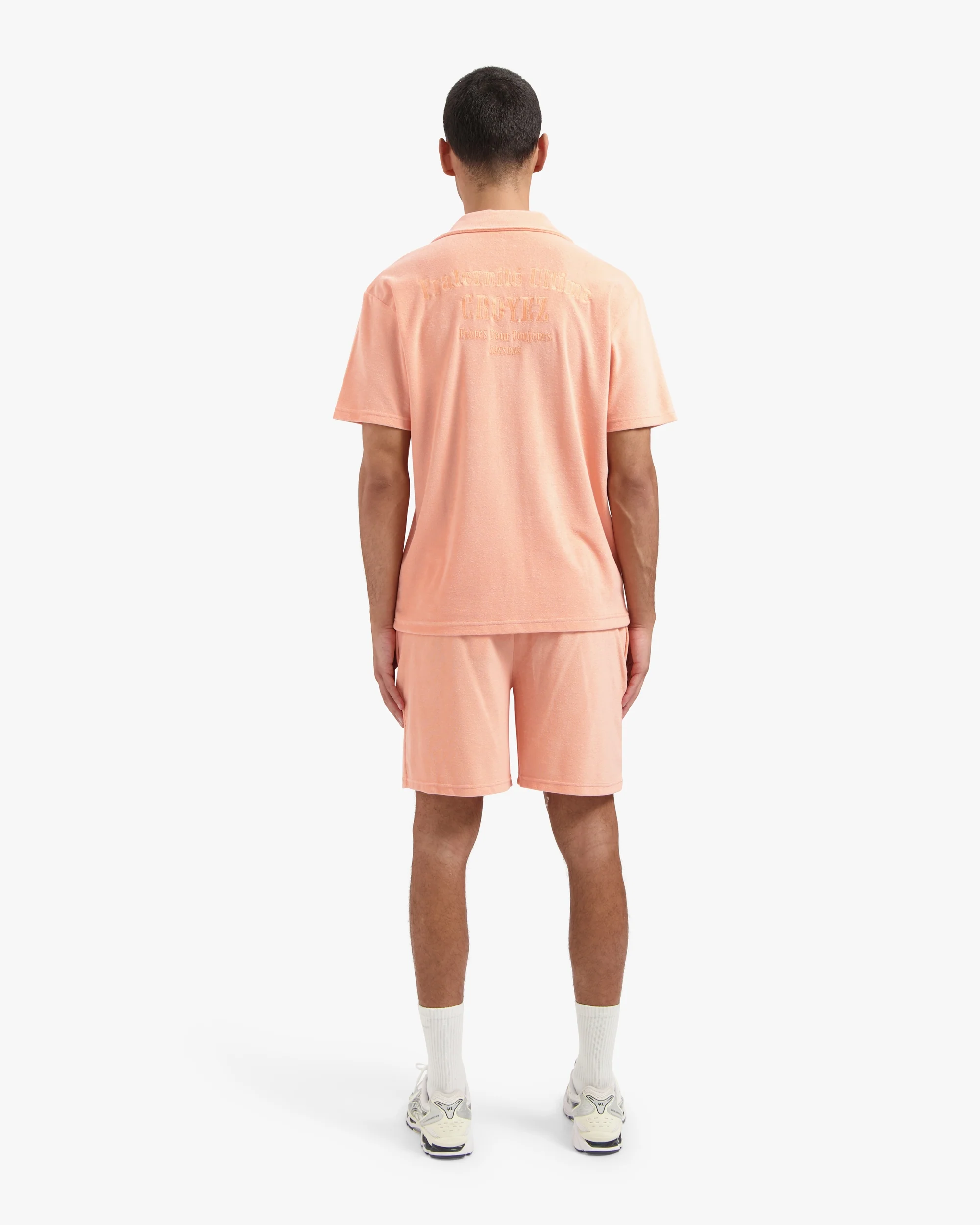 CROYEZ FRATERNITÉ TOWELLING SHORTS | PEACH - Image 6