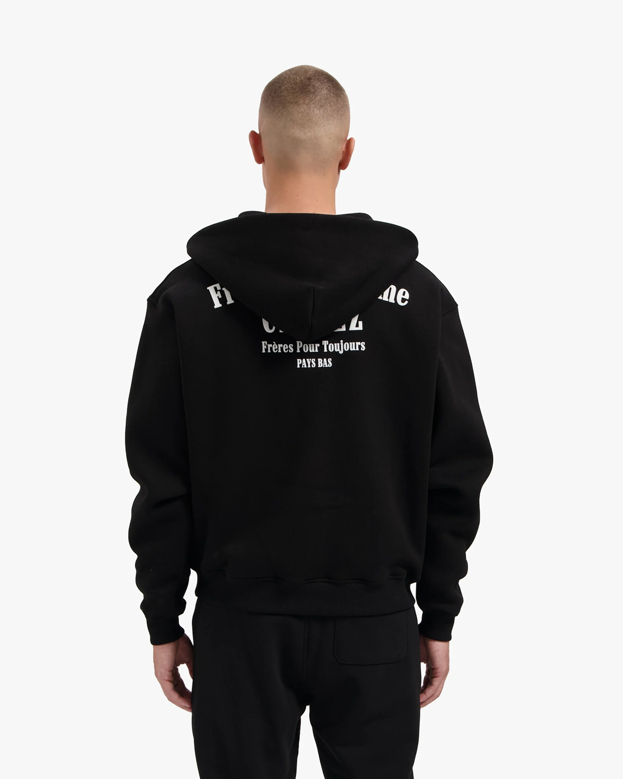 CROYEZ FRATERNITÉ ZIP-HOODIE | BLACK - Image 4