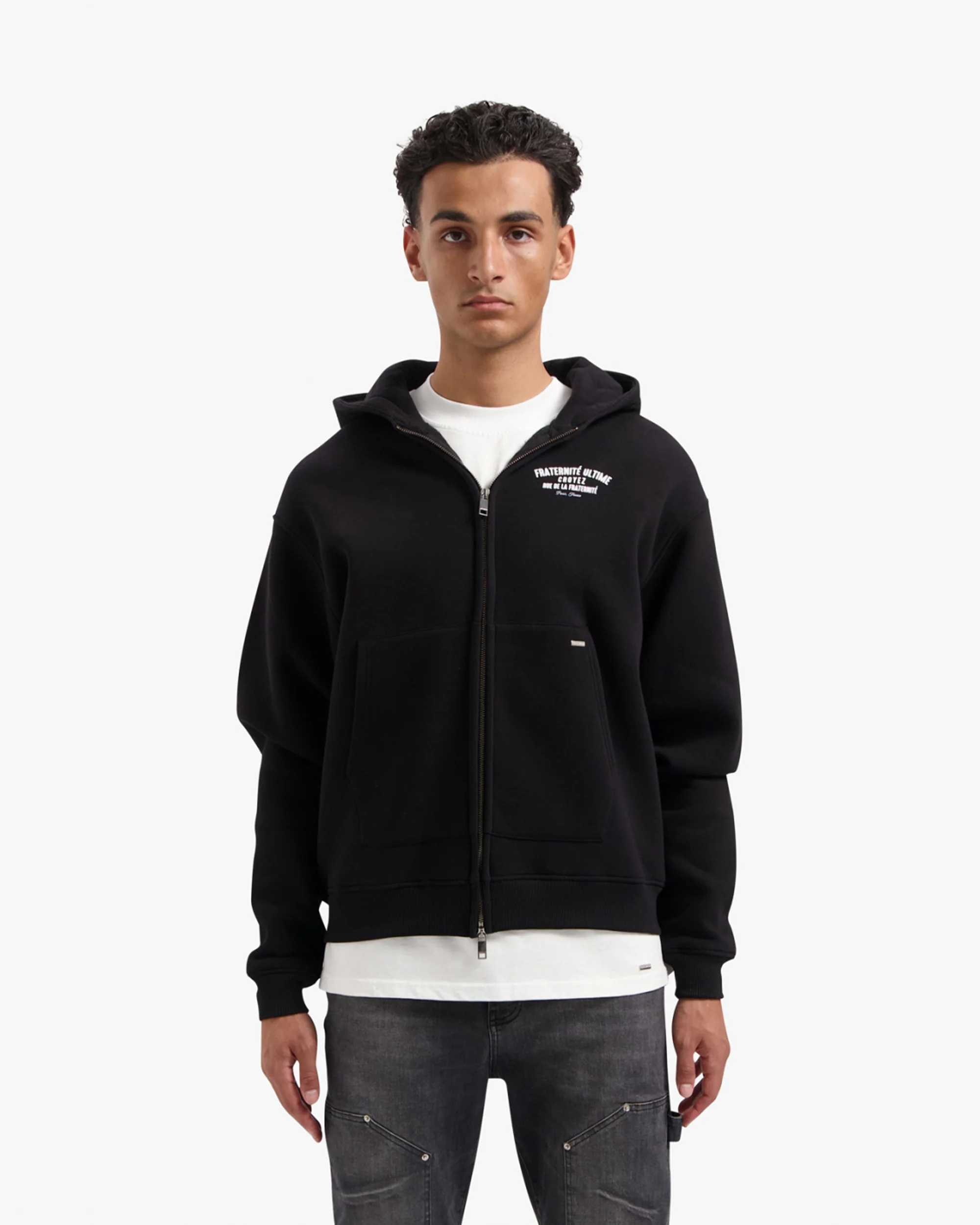 Croyez Fraternité Zip-Hoodie | Black - Image 3
