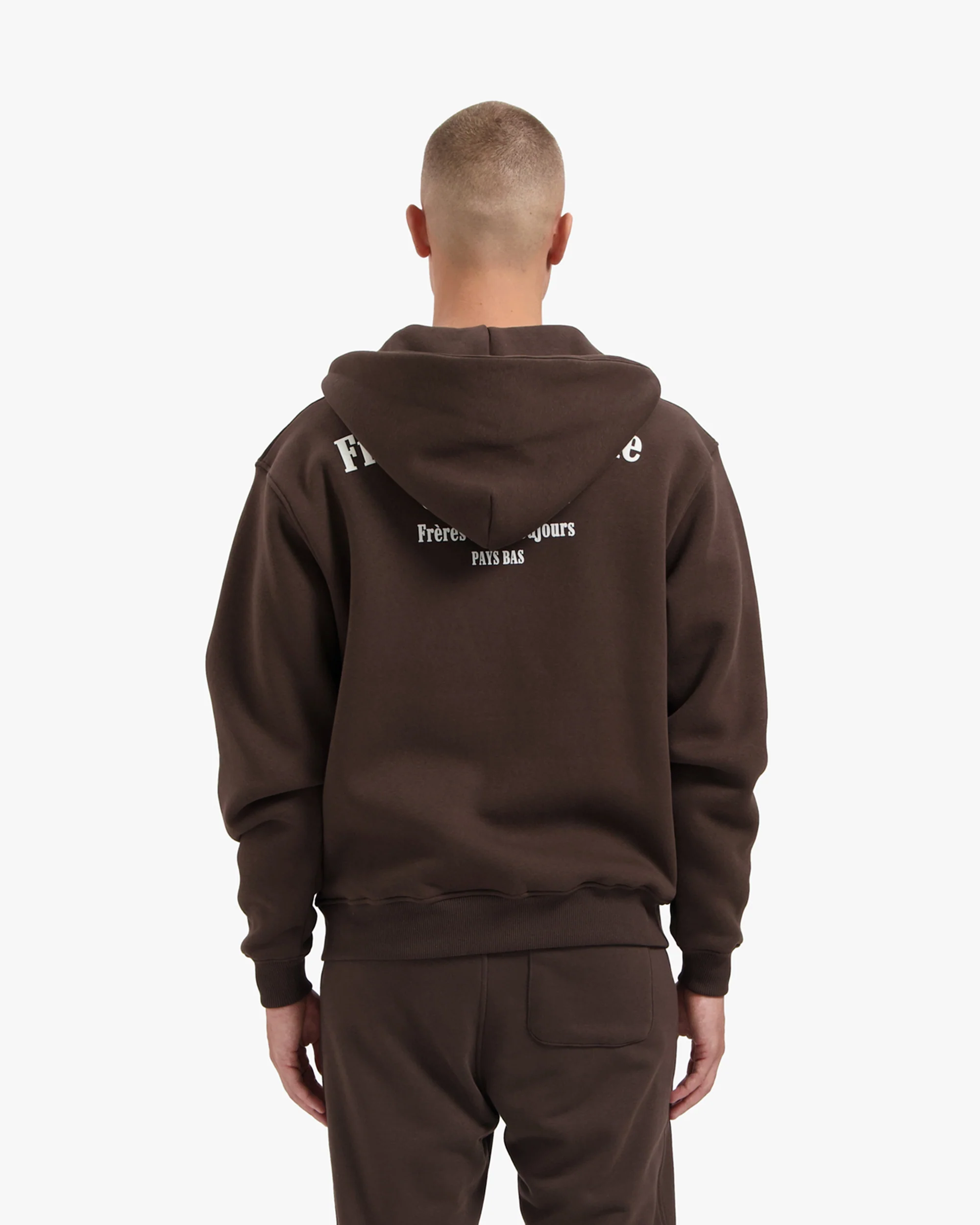 CROYEZ FRATERNITÉ ZIP-HOODIE | BROWN - Image 4