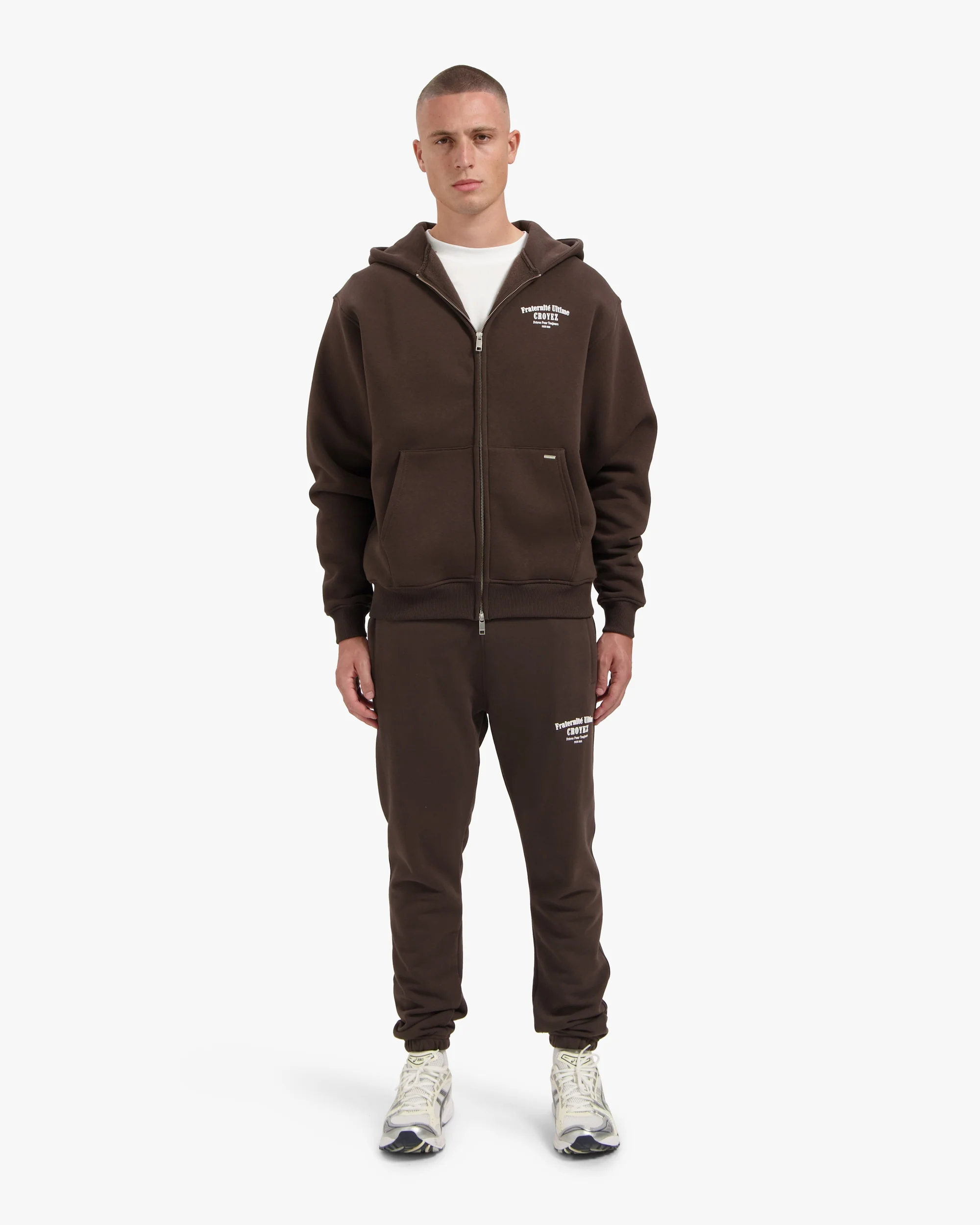 CROYEZ FRATERNITÉ ZIP-HOODIE | BROWN - Image 5