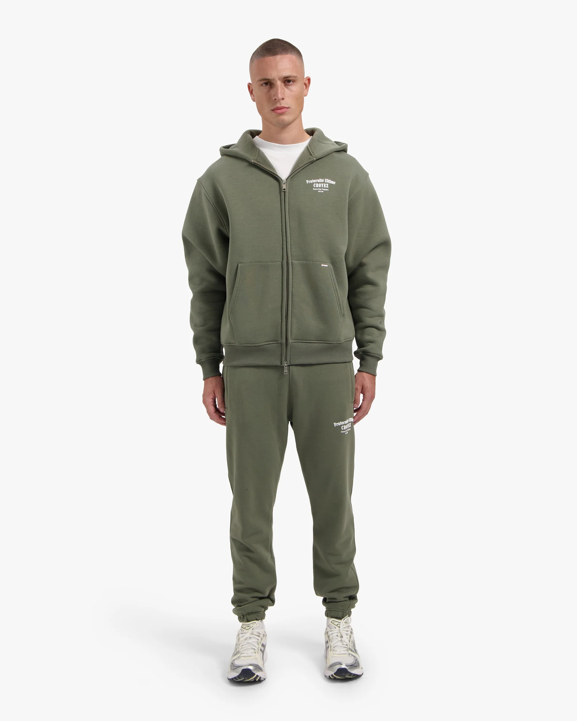 CROYEZ FRATERNITÉ ZIP-HOODIE | DUSTY OLIVE - Image 5