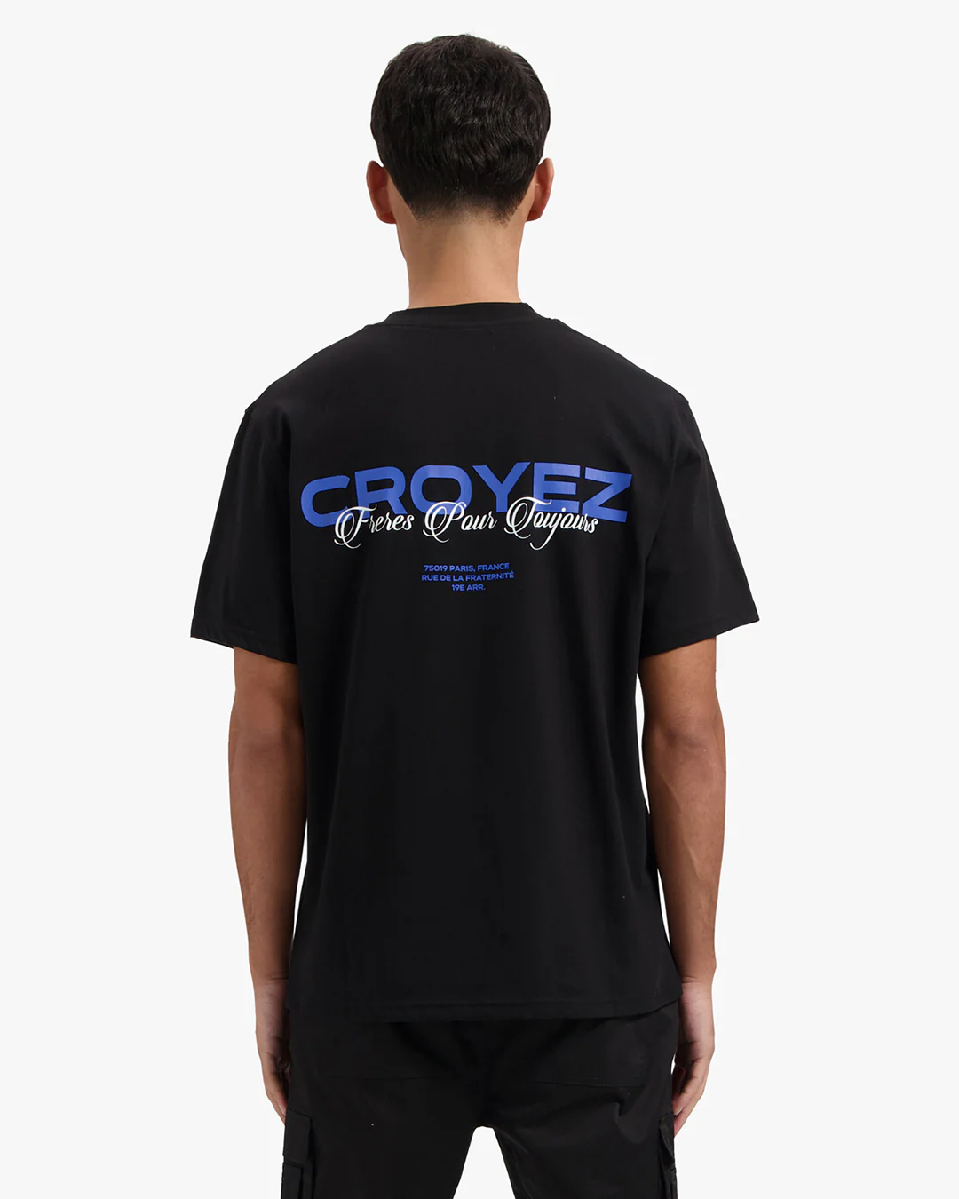 CROYEZ FRÈRES T-SHIRT | BLACK/COBALT - Image 4