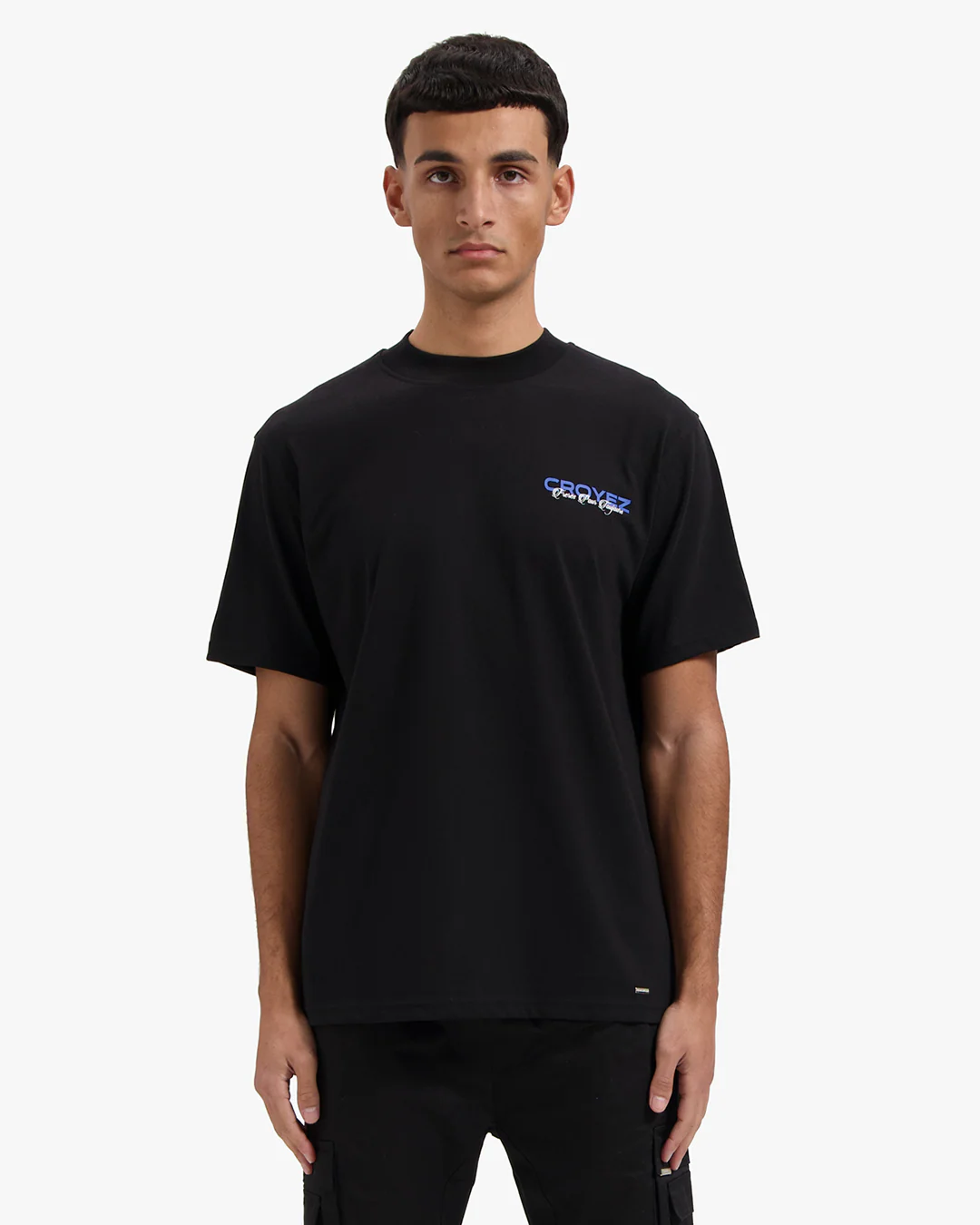 CROYEZ FRÈRES T-SHIRT | BLACK/COBALT - Image 4