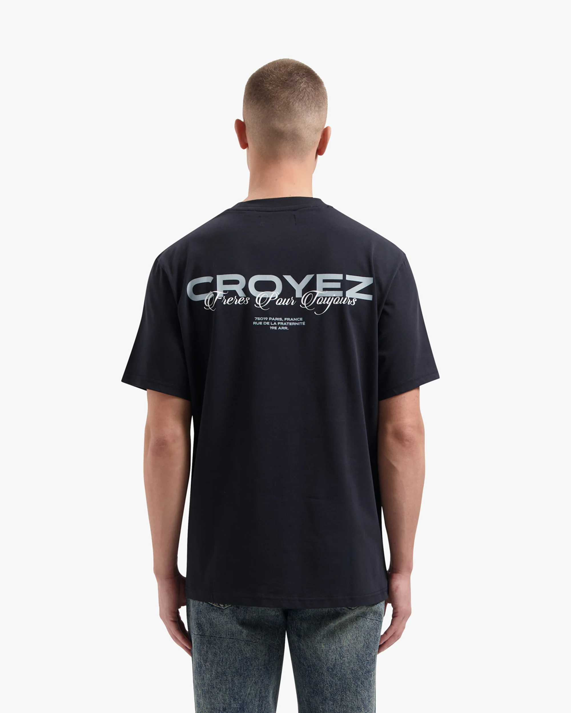 Croyez Frères T-Shirt | Navy - Image 4