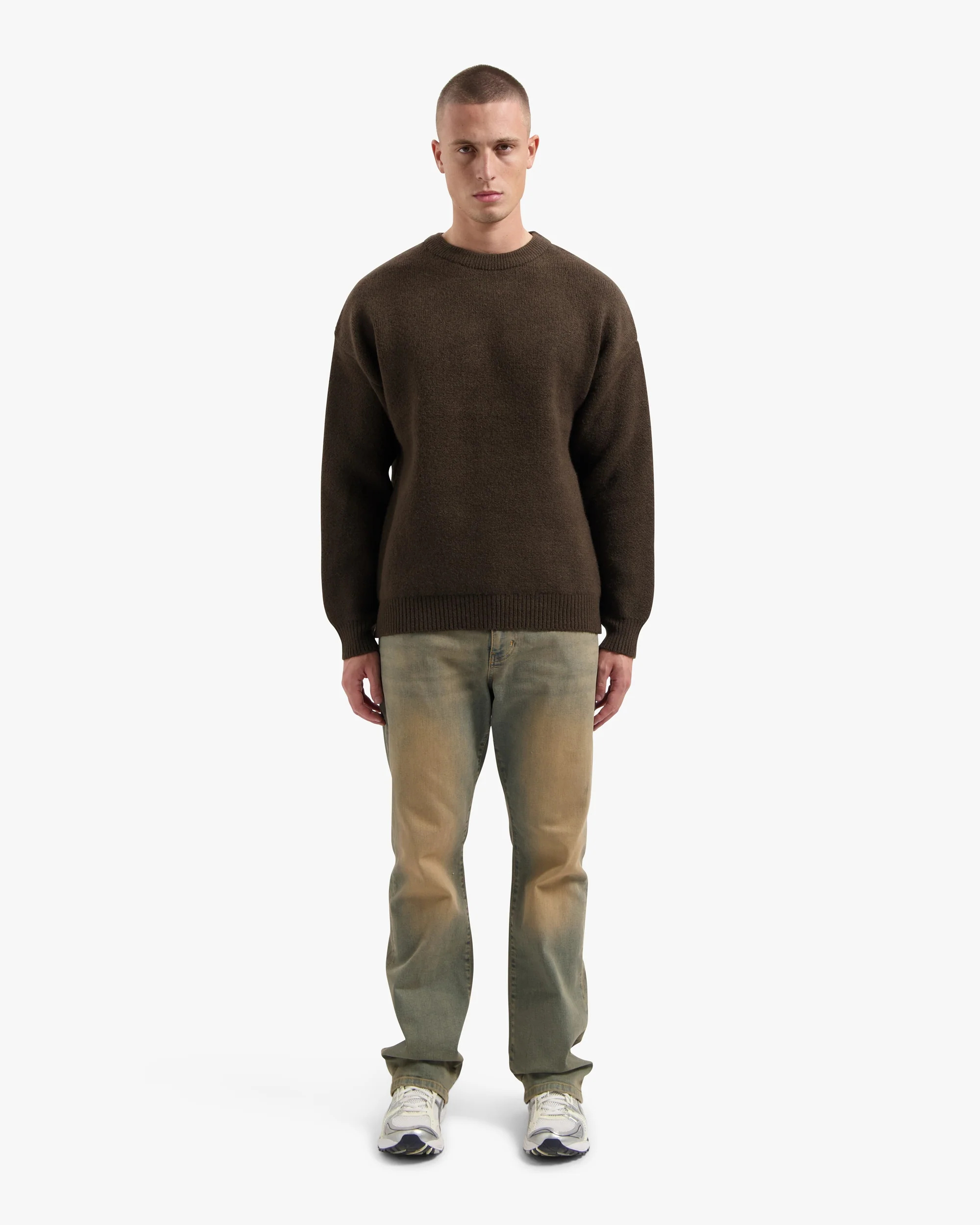 CROYEZ GALLERY KNIT SWEATER | BROWN - Image 5