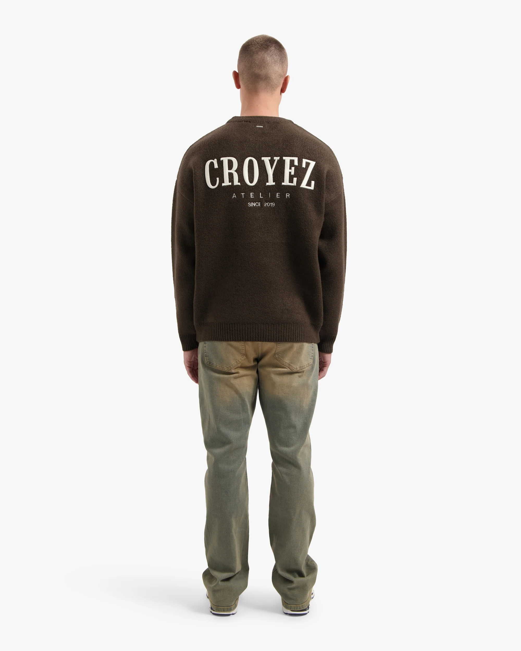 CROYEZ GALLERY KNIT SWEATER | BROWN - Image 6